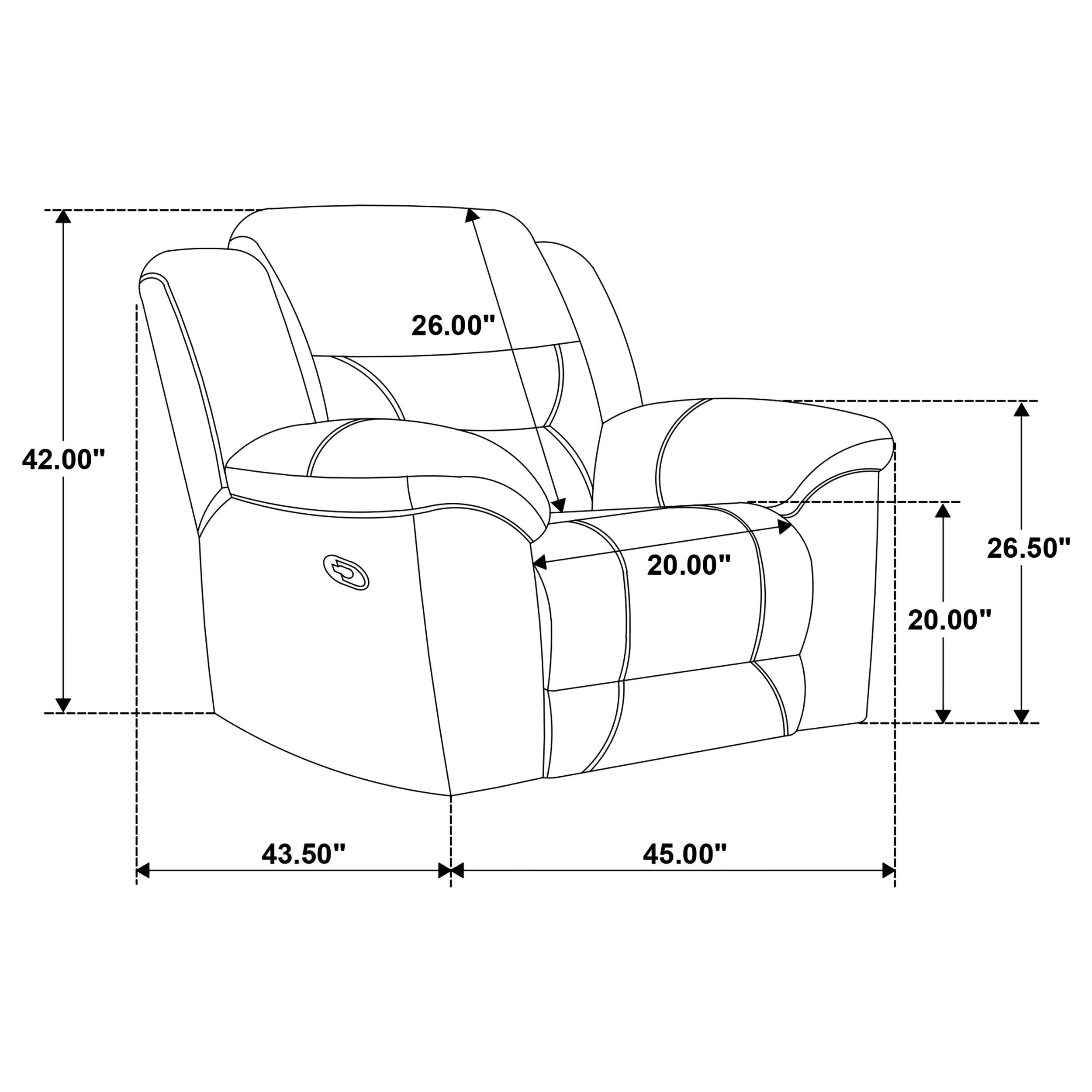 Gilson Gray Chenille Glider Recliner Chair - Image 12