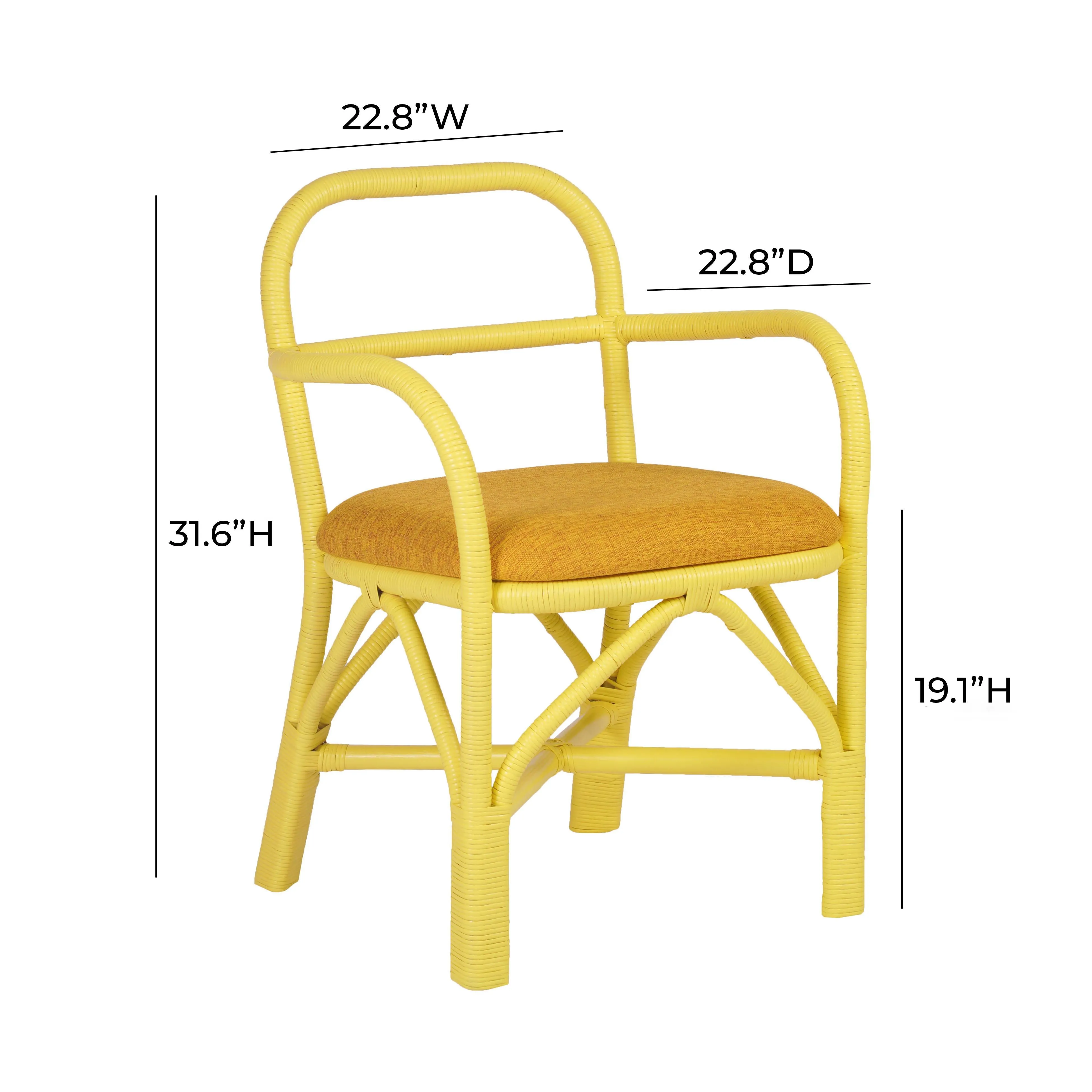 Ginny Rattan Dining Chair - Image 14