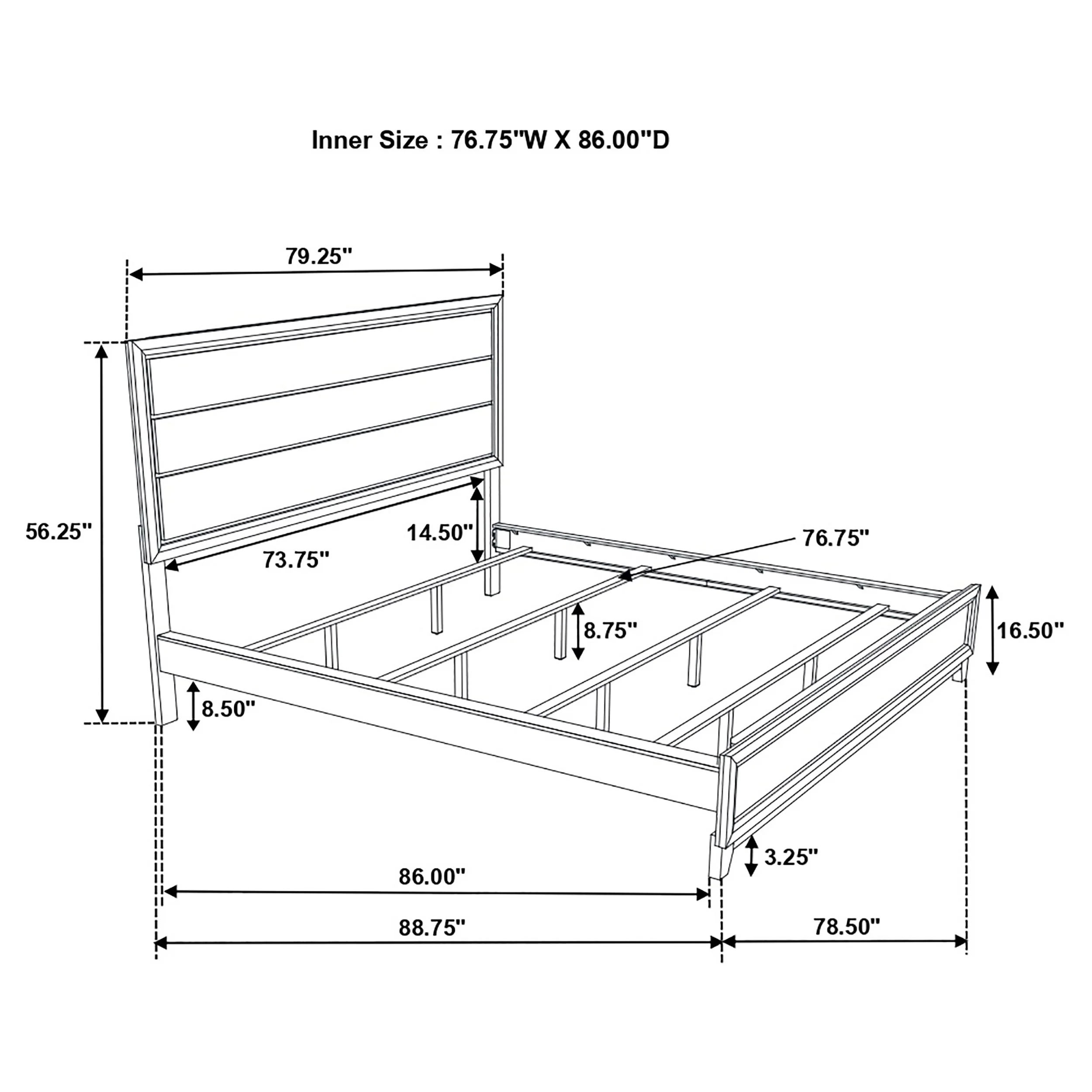 Gintey Four-piece California King Bedroom Set Grey Oak - Image 15