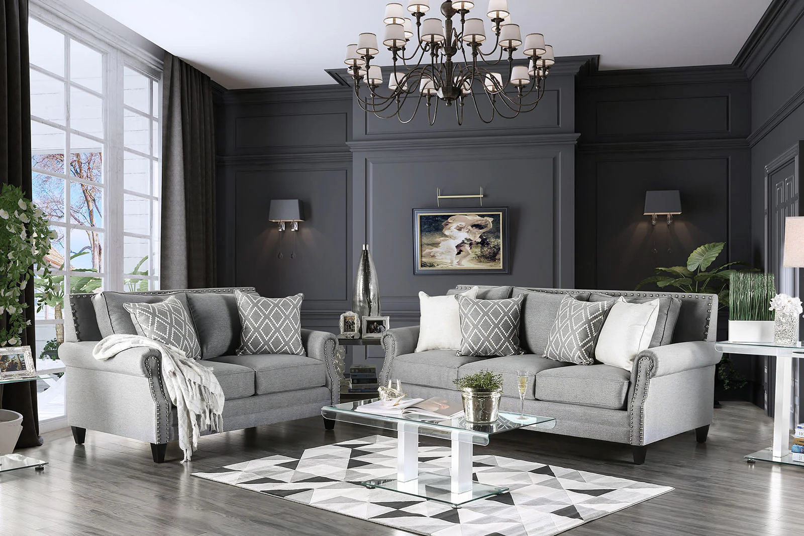 Giovanni Gray Sofa - Image 2