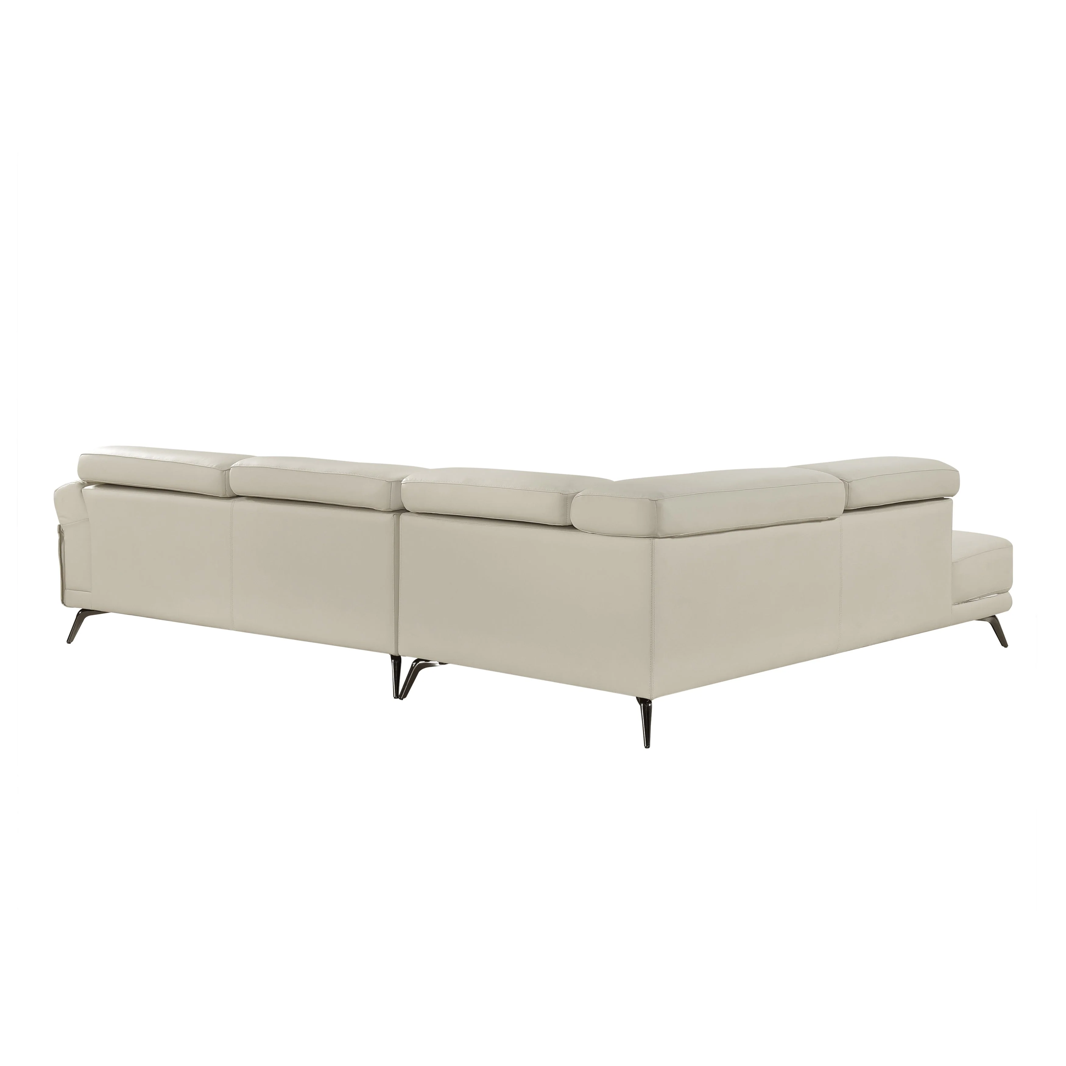 Giselle Beige Leather 2-Piece Sectional with Left Chaise - Image 19