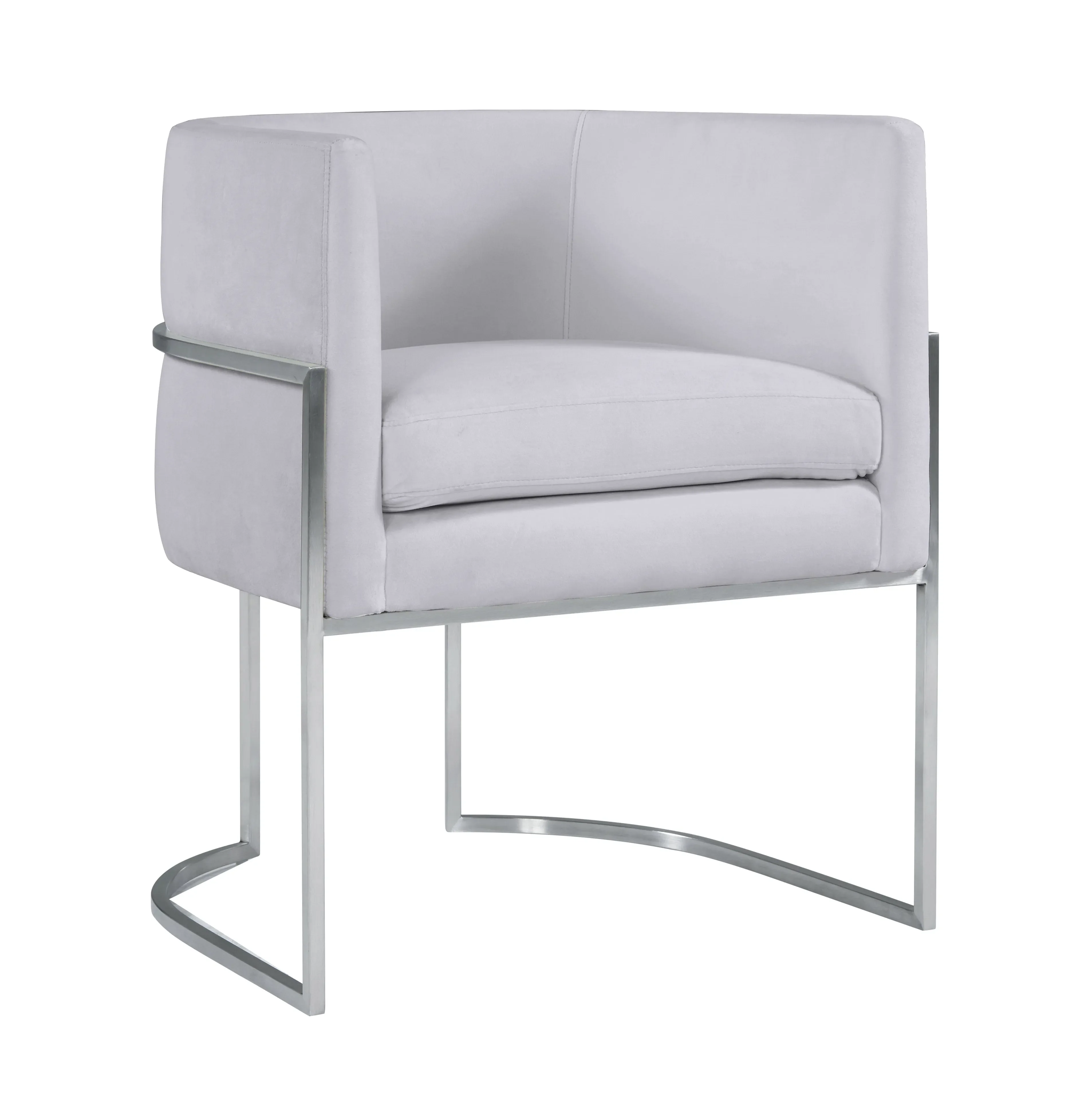 Giselle Velvet Dining Chair with Silver Base by Inspire Me! Home Decor