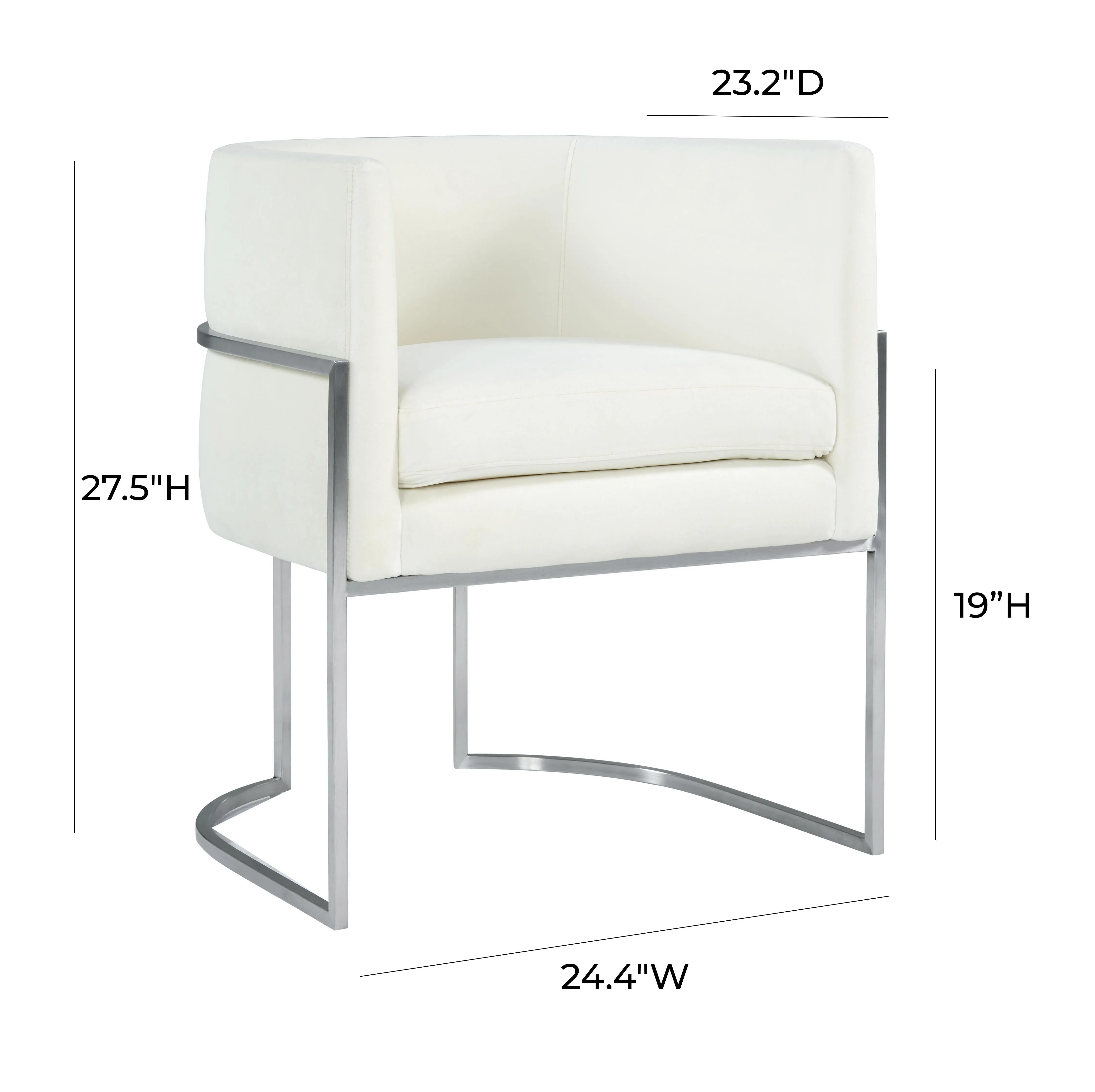 Giselle Velvet Dining Chair with Silver Base by Inspire Me! Home Decor - Image 12