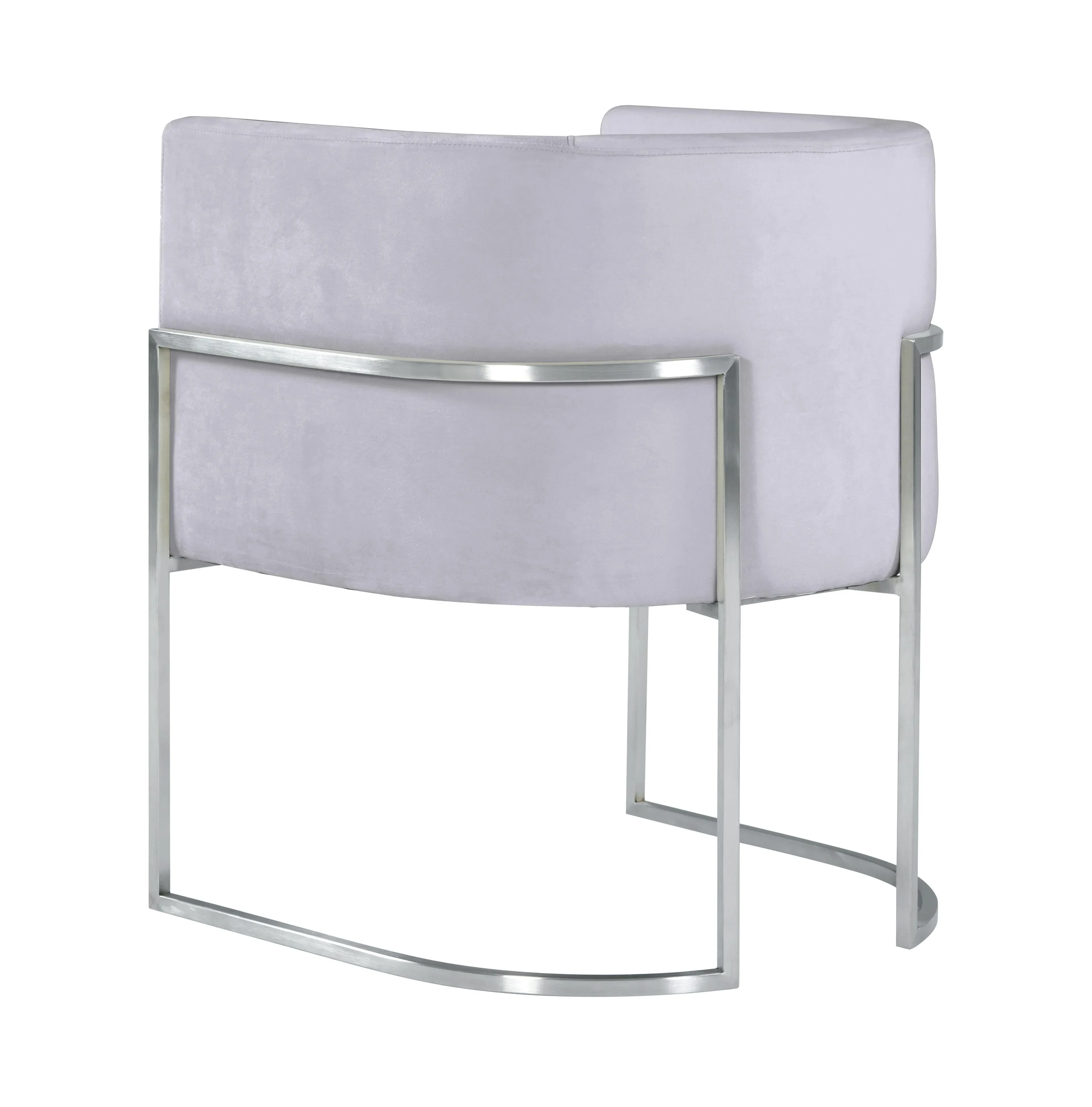 Giselle Velvet Dining Chair with Silver Base by Inspire Me! Home Decor - Image 4