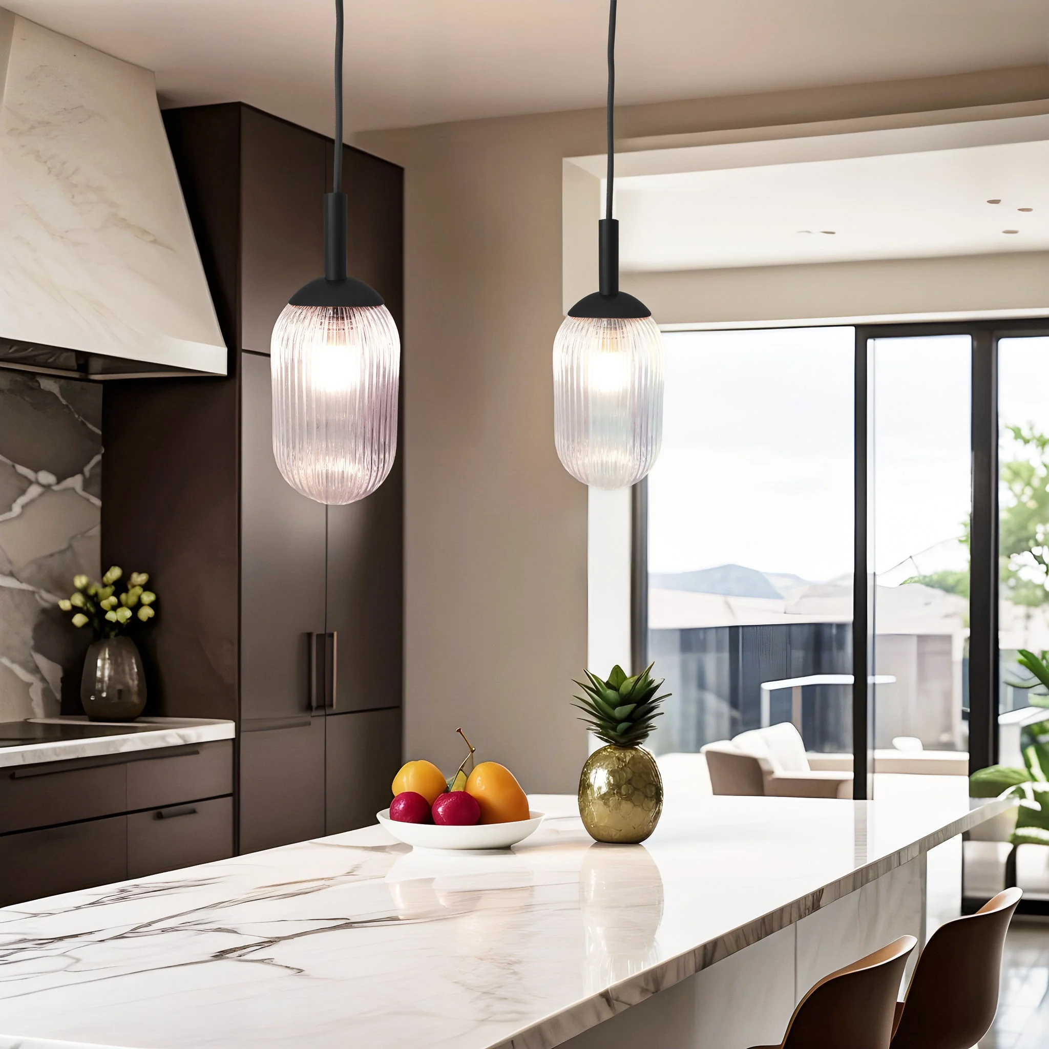 Giza Pendant Lamp - Black and Clear - Image 2