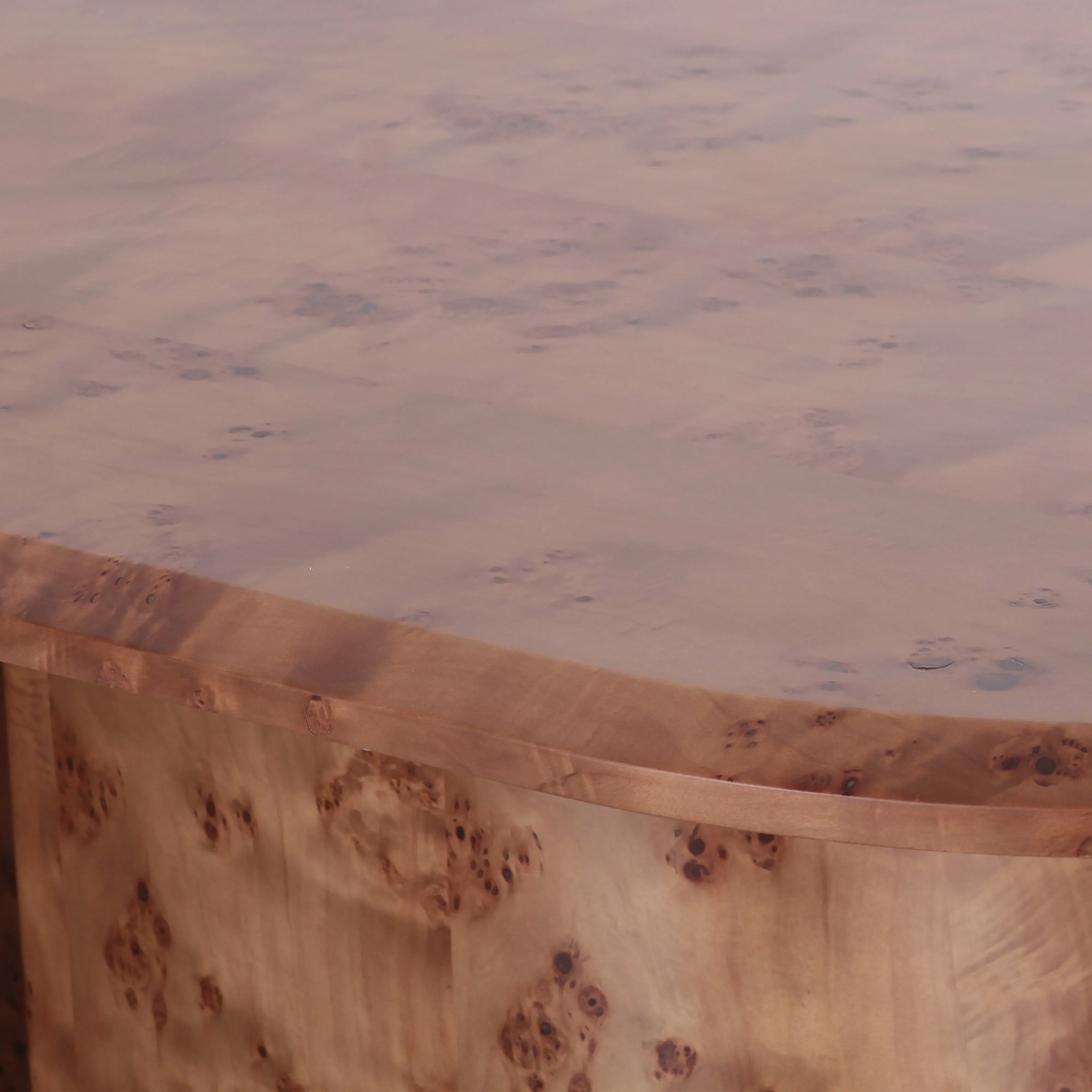 Gladyss 87" Burl Oval Dining Table - Image 4