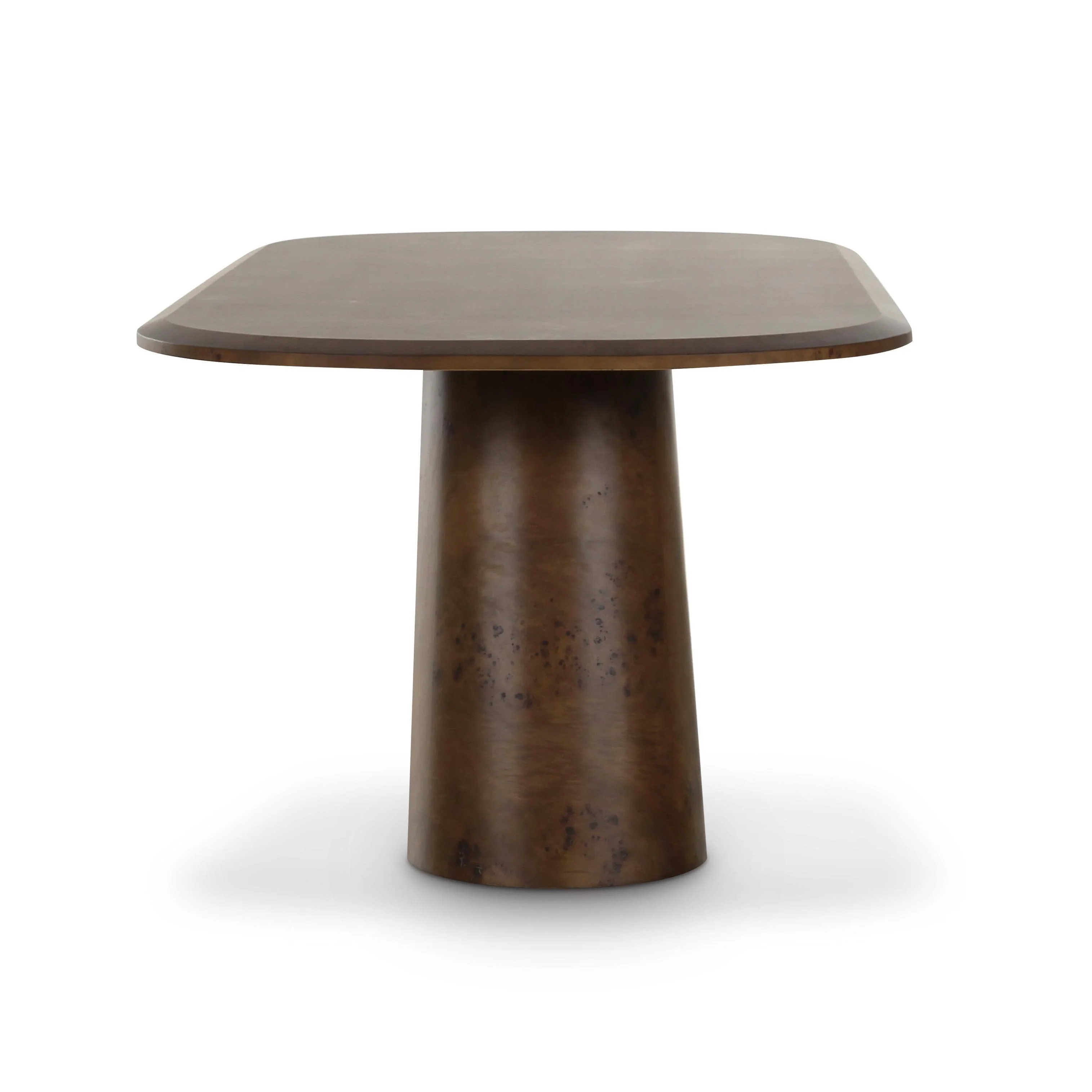 Gladyss Brown Burl Oval 87" Dining Table - Image 4