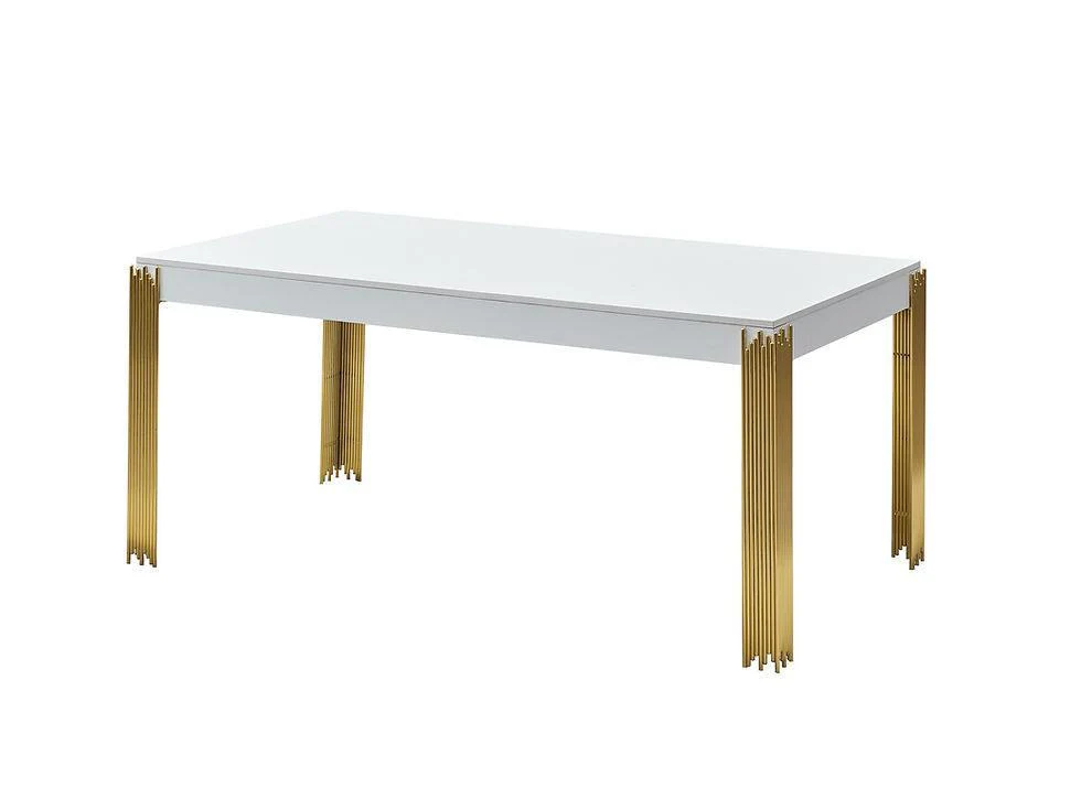 Glamor White/Gold 7-Piece Dining Room Set - Image 3