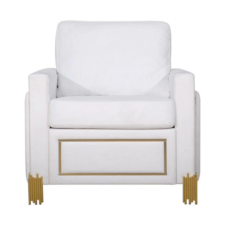 Glamor White Living Room Set - Image 6