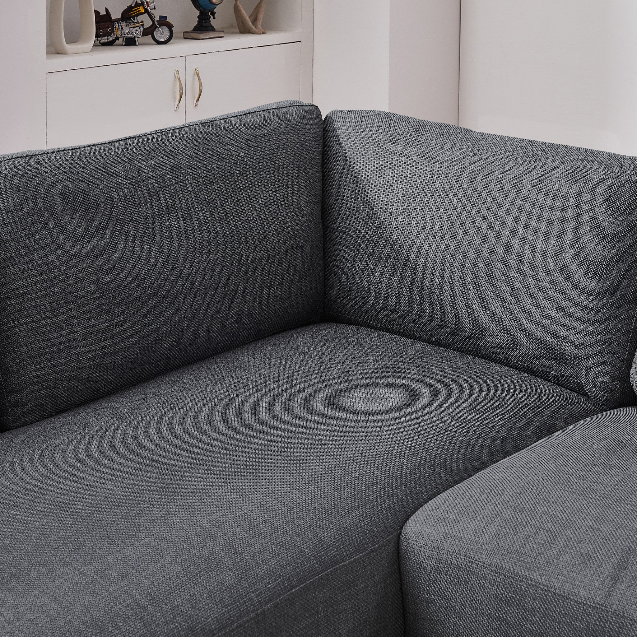 Glander Grey Fabric Left-Facing Sectional Sofa - Image 5