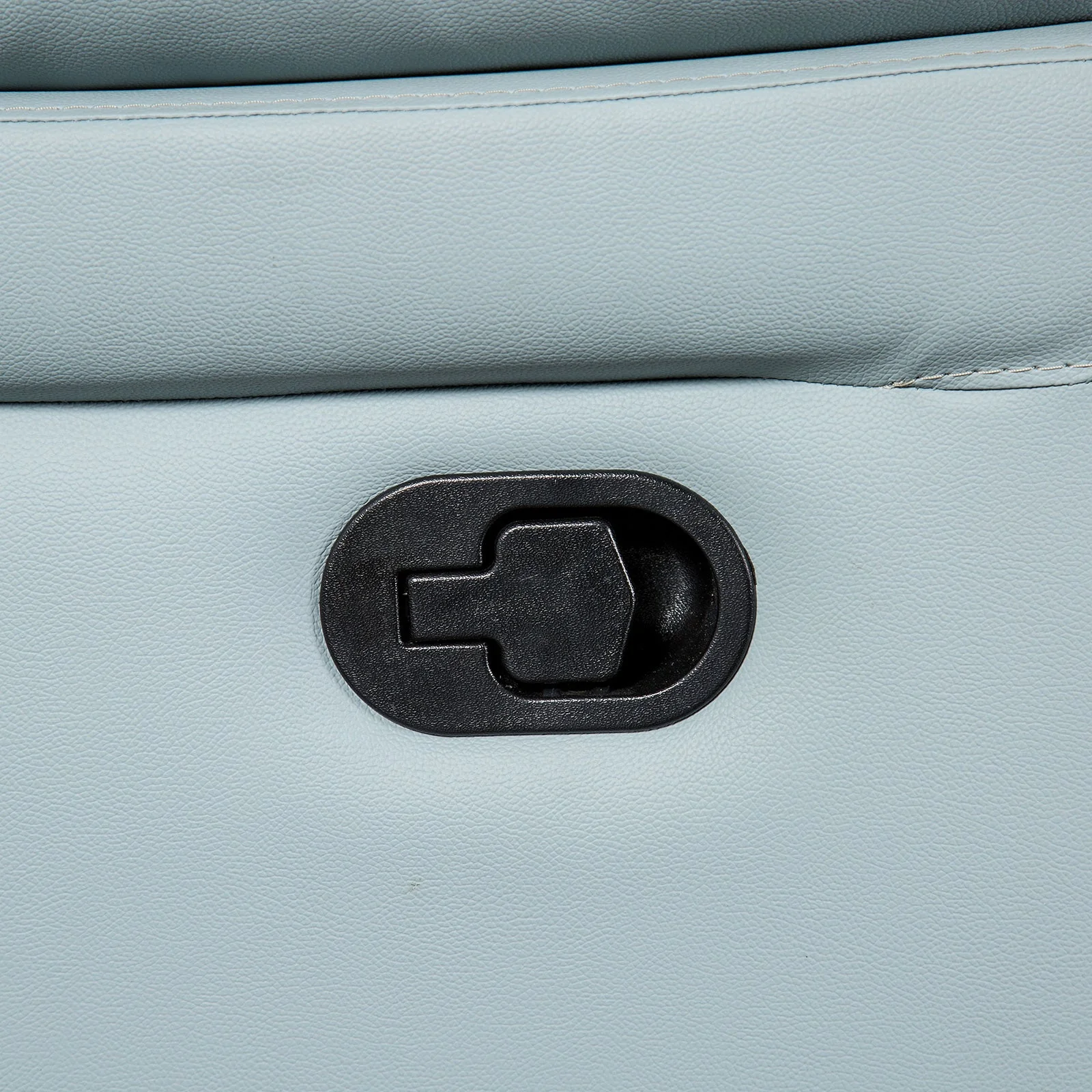 Glarus Powder Blue Leather Match Reclining Living Room Set - Image 5