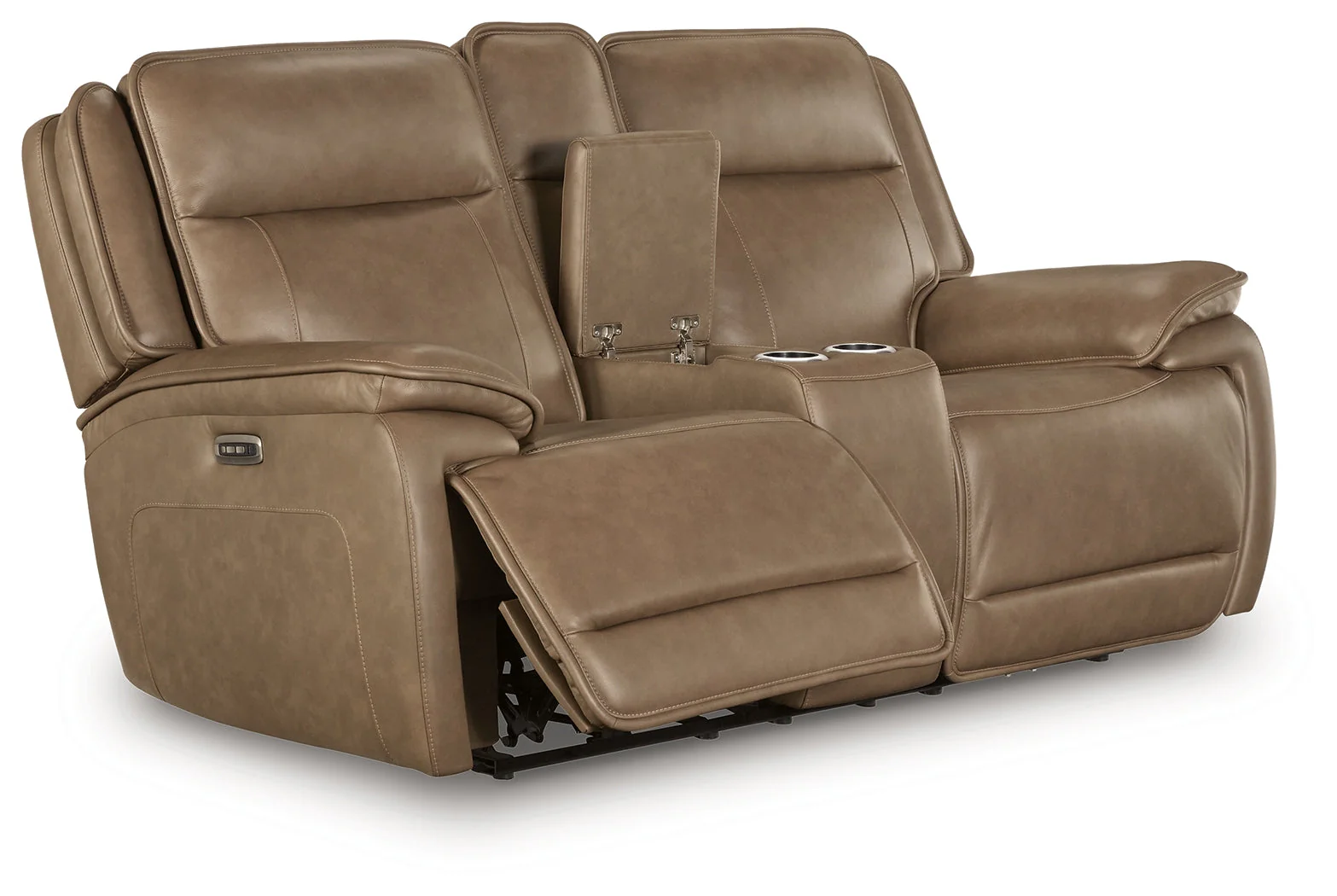 Glencroft Sahara Power Reclining Loveseat with Console - Image 2