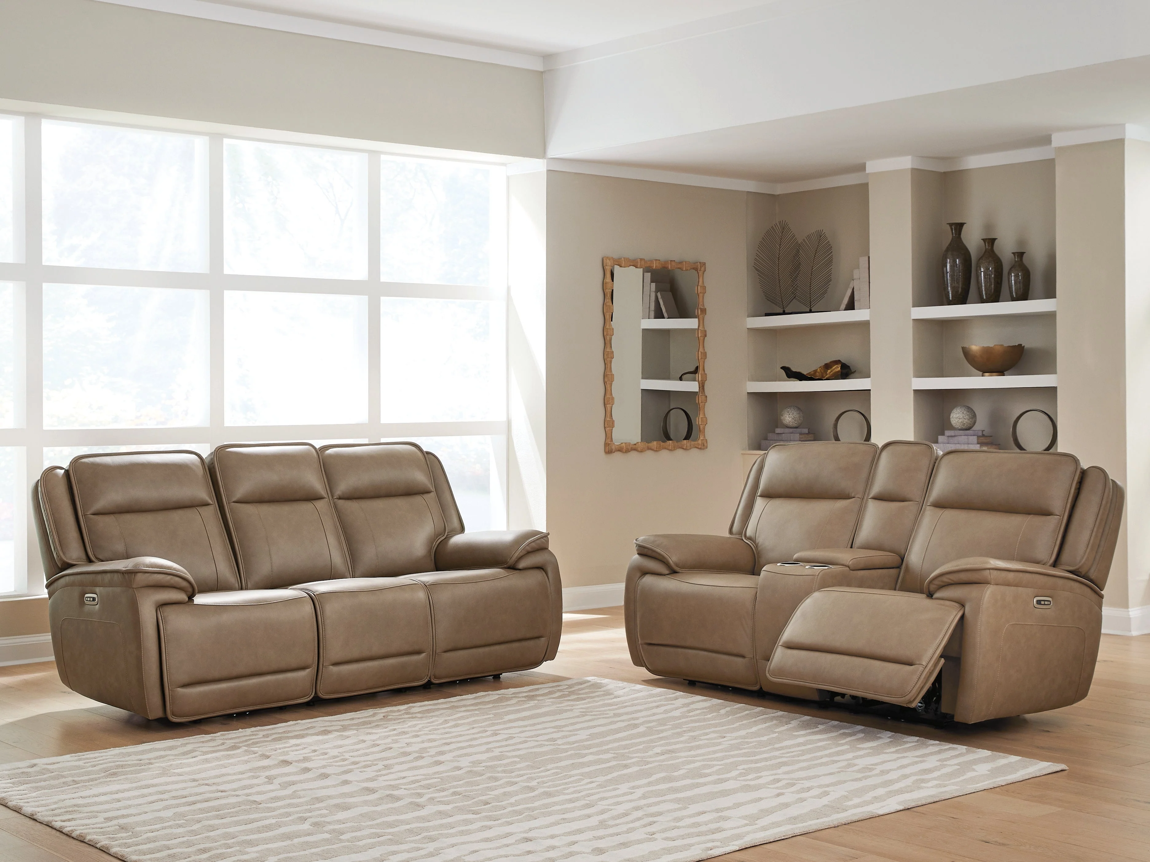 Glencroft Sahara Power Reclining Sofa and Loveseat - Image 2