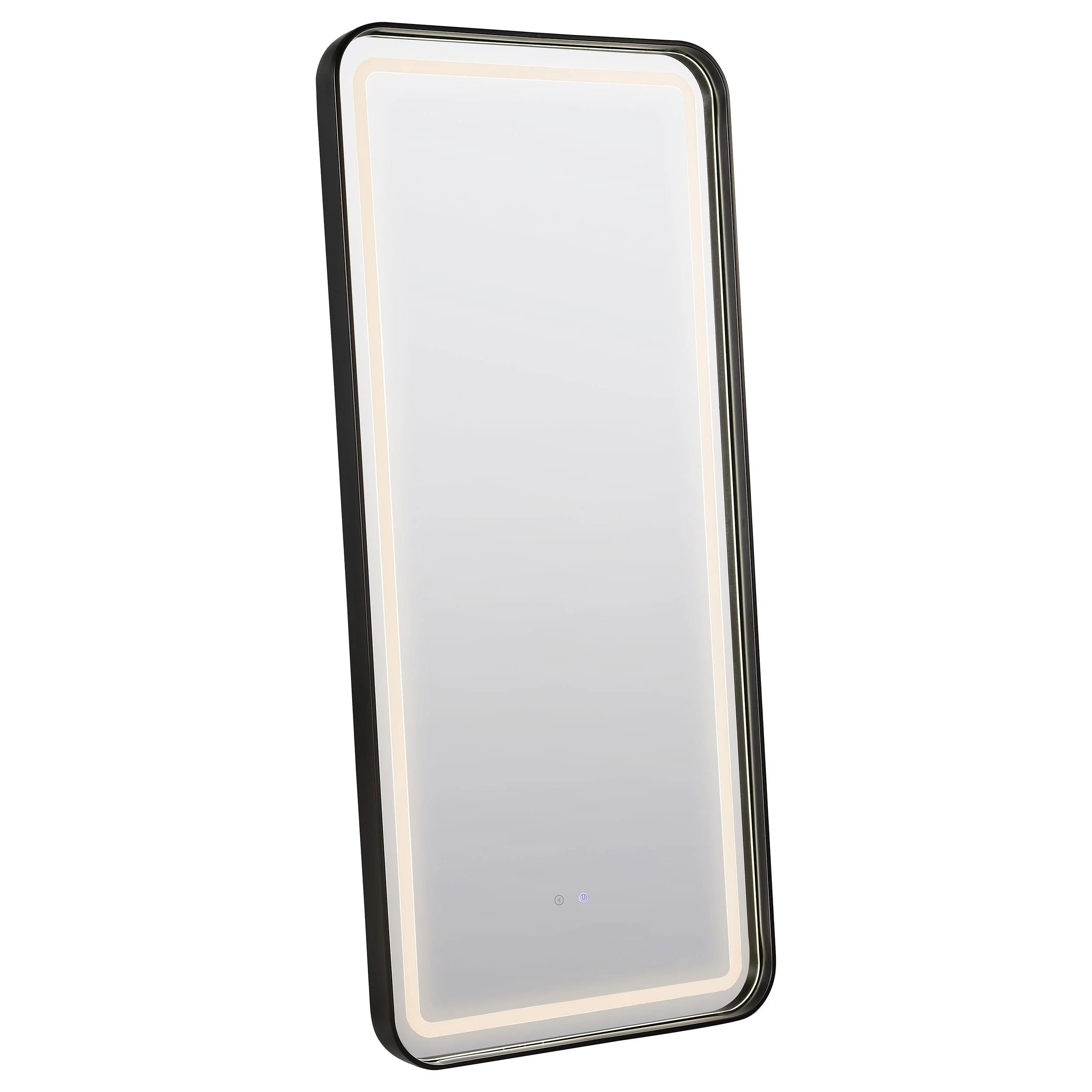 Glendora Black LED Standing Mirror with Bluetooth Speaker - Image 5