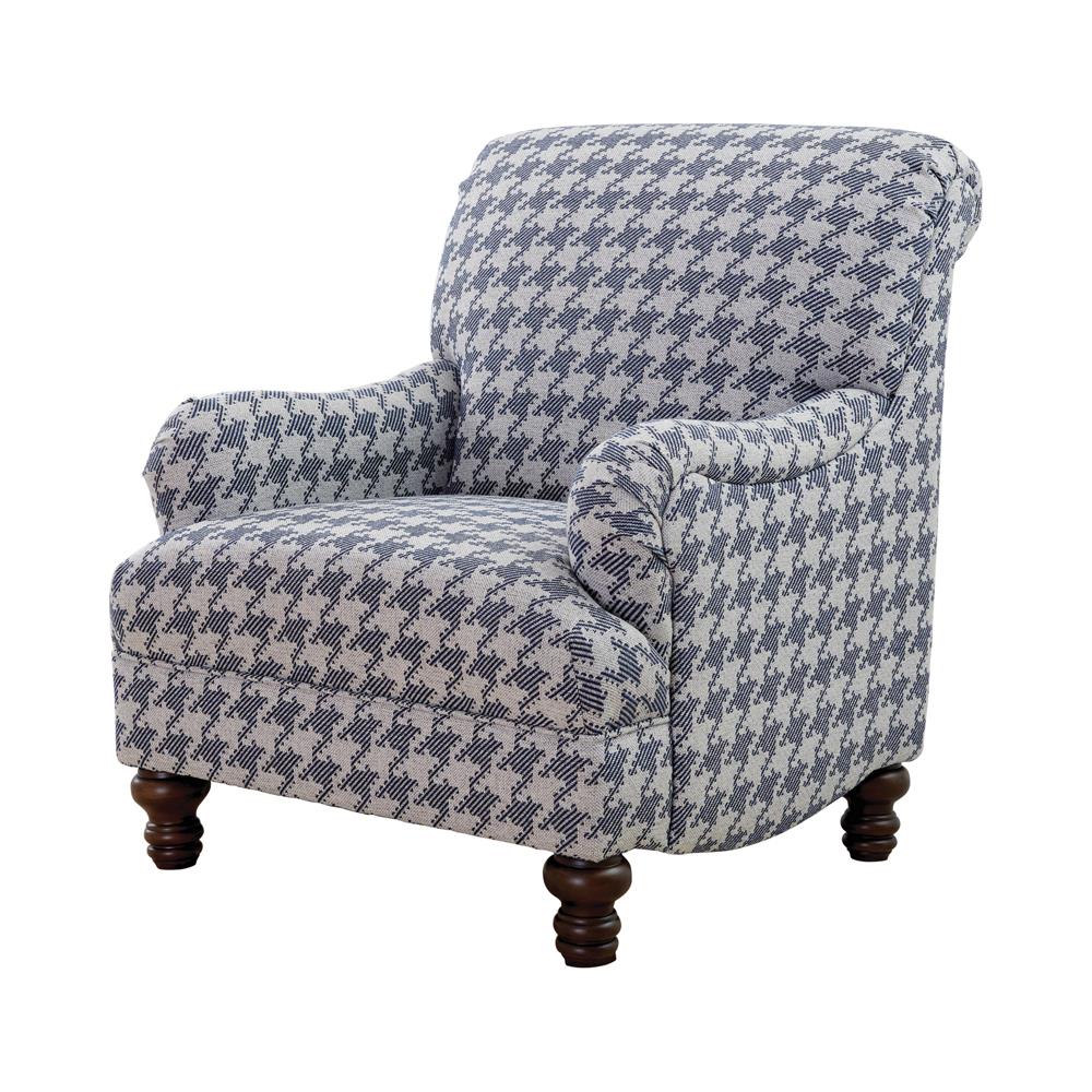 Glenn Light Gray and Blue Recessed Arms Living Room Set - Image 14