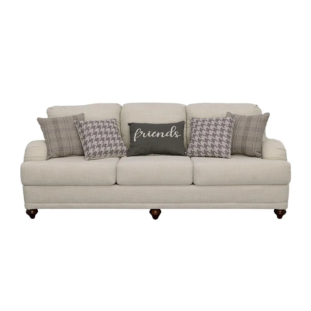 Glenn Light Gray Cushion Back Living Room Set - Image 2