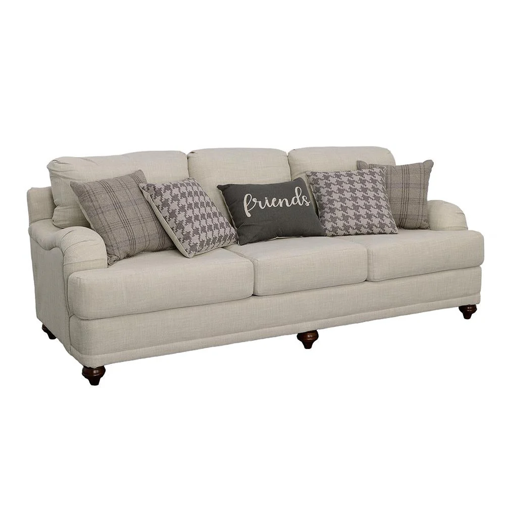 Glenn Light Gray Cushion Back Living Room Set - Image 3