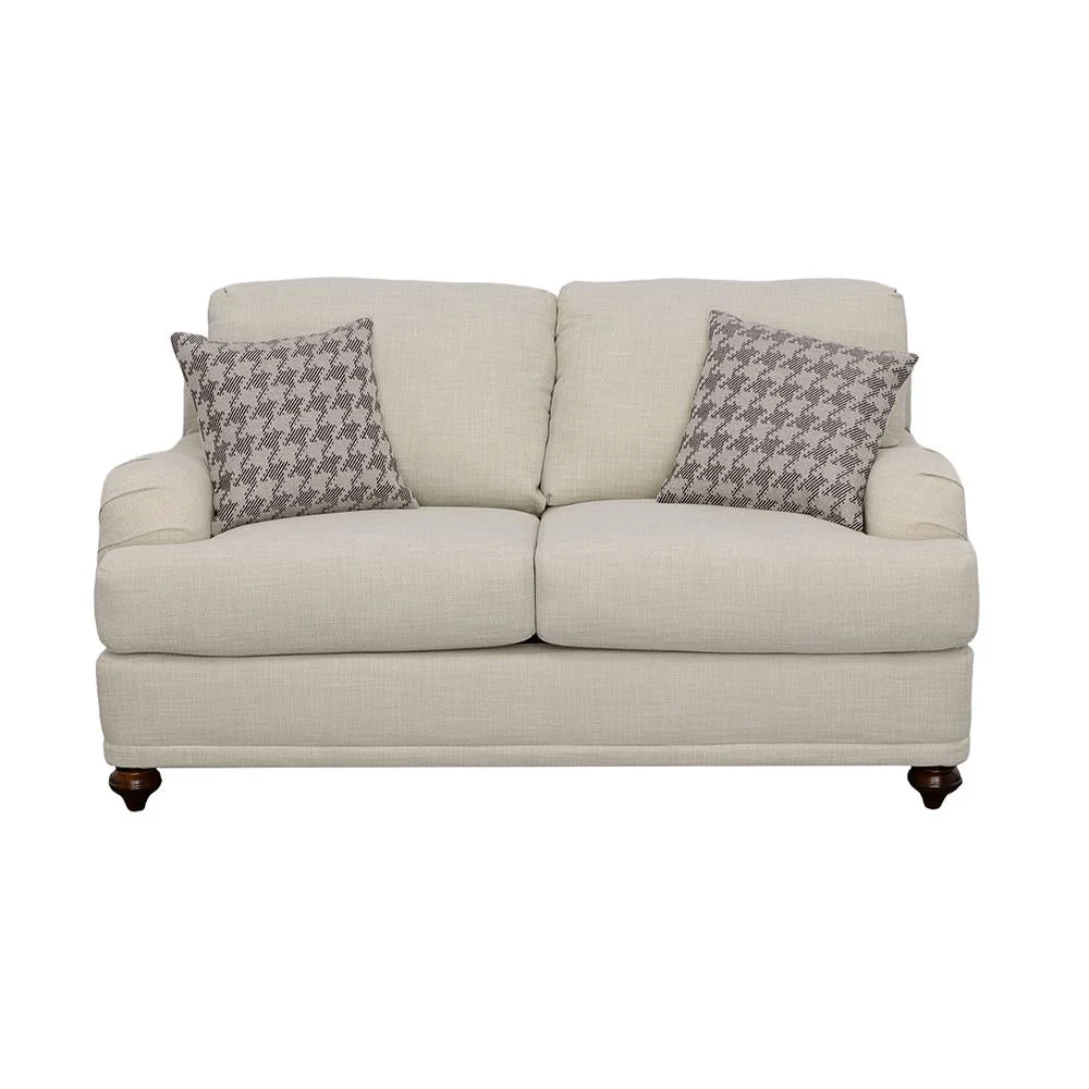 Glenn Light Gray Cushion Back Living Room Set - Image 6
