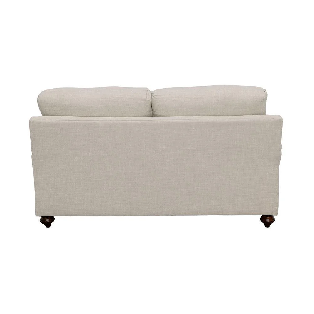 Glenn Light Gray Recessed Arms Loveseat - Image 6