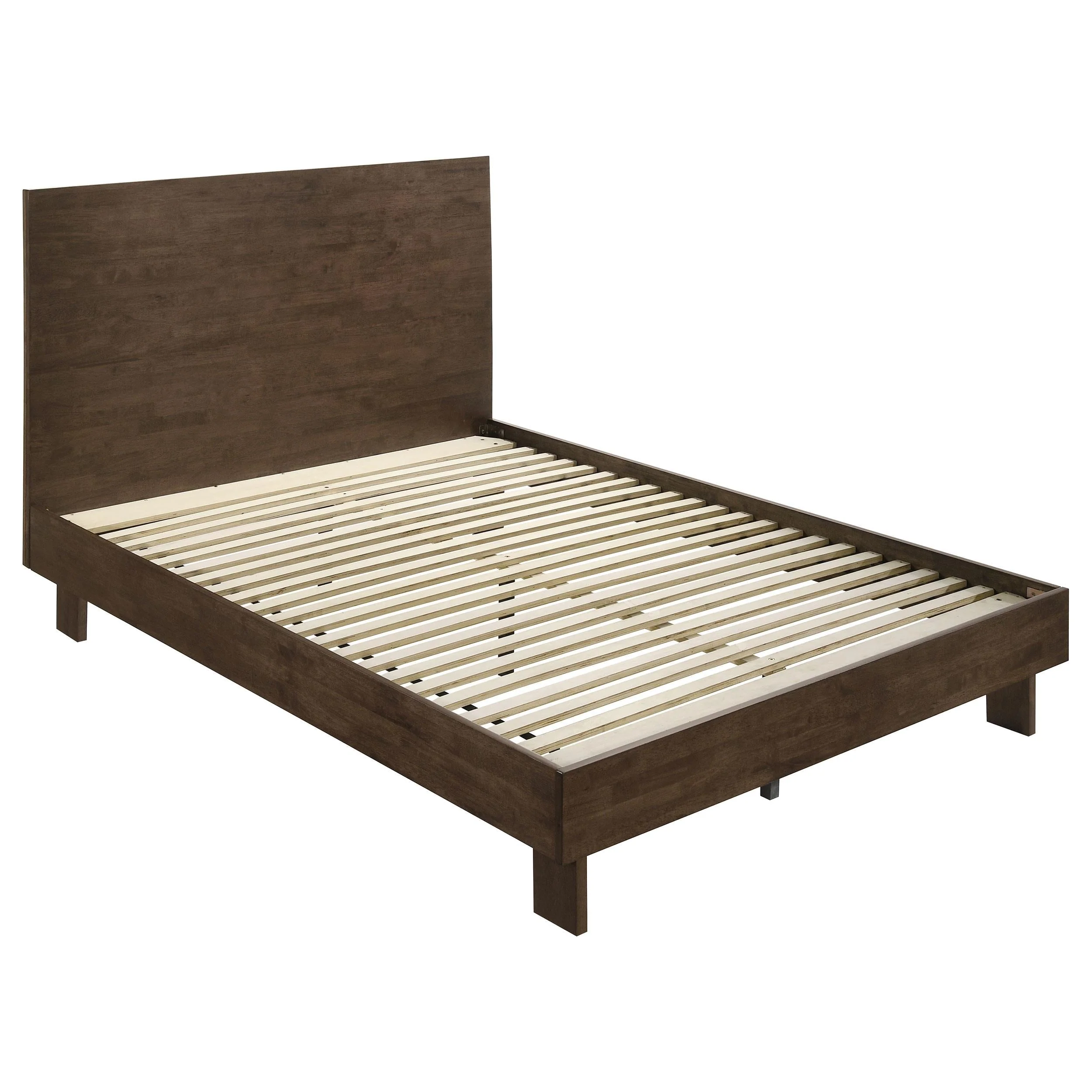 Glenwood Warm Brown 48-inch Queen Platform Panel Bed - Image 3