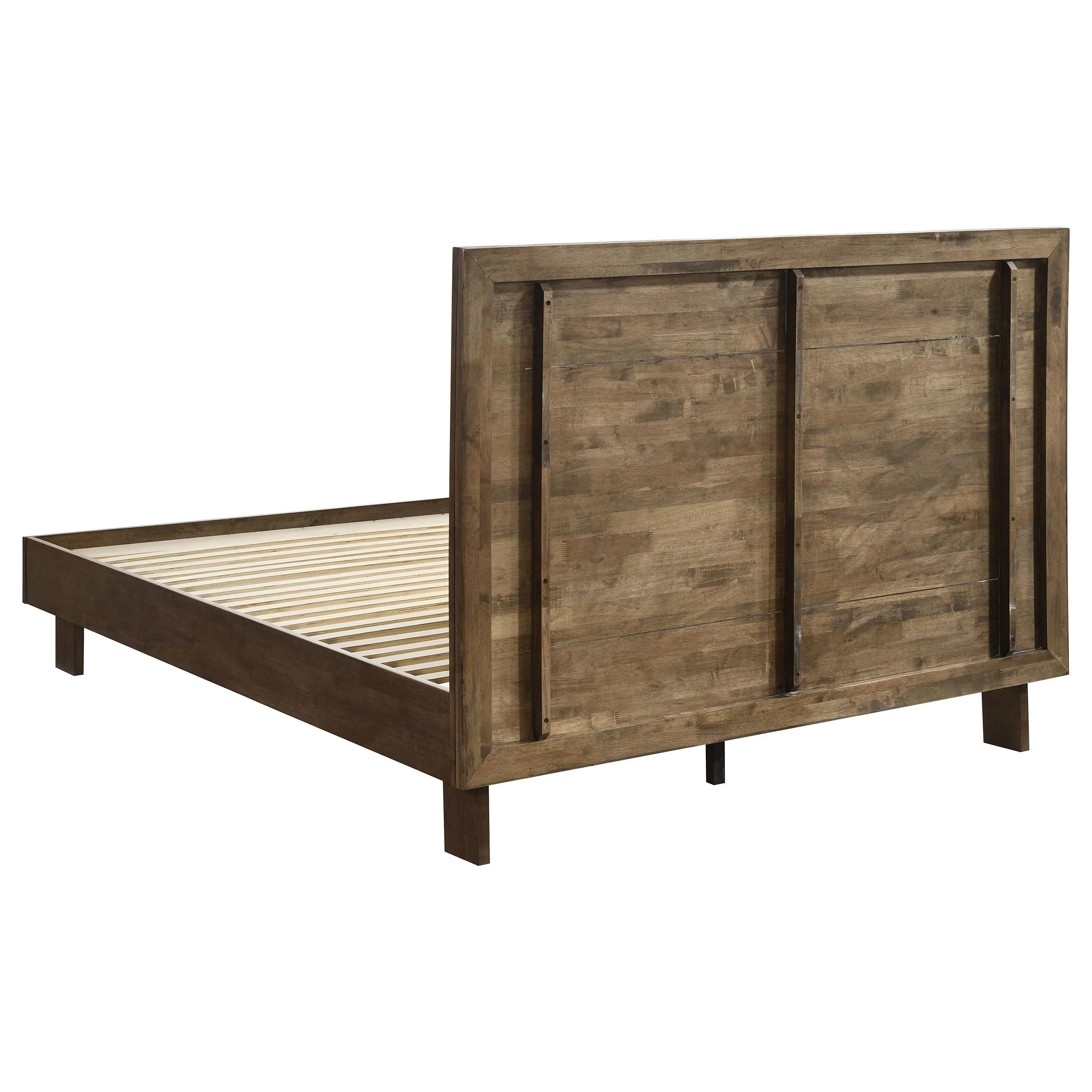 Glenwood Warm Brown 48-inch Queen Platform Panel Bed - Image 4