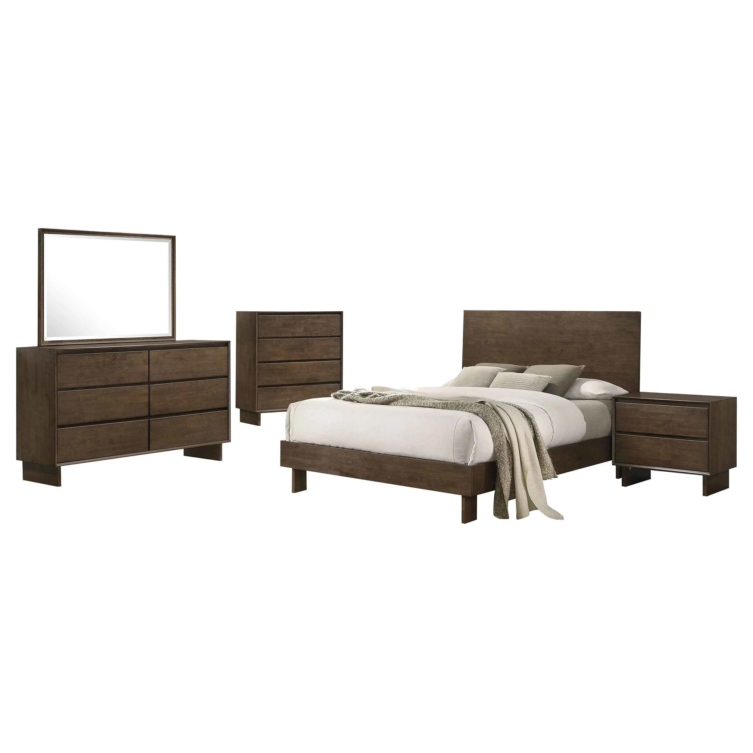 Glenwood Warm Brown 5-piece Queen Bedroom Set - Image 2