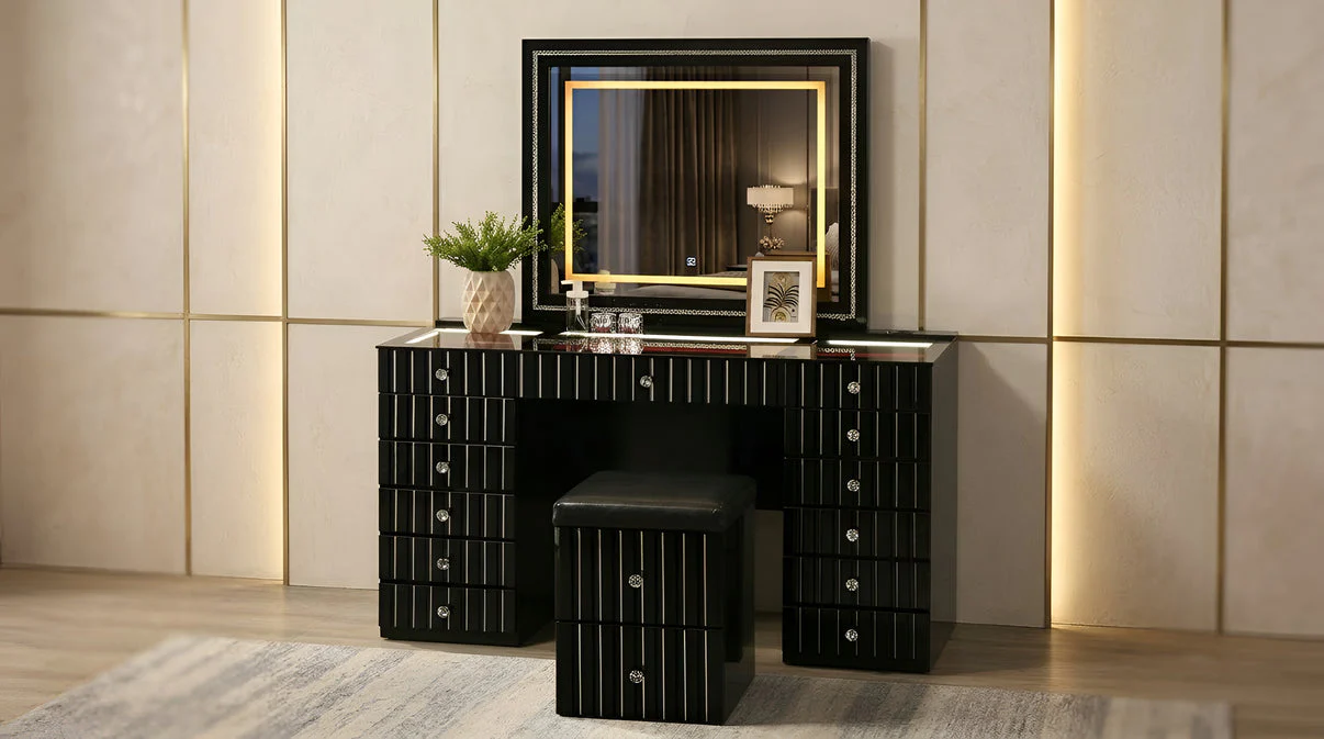 Gloria Black Vanity set - Image 5