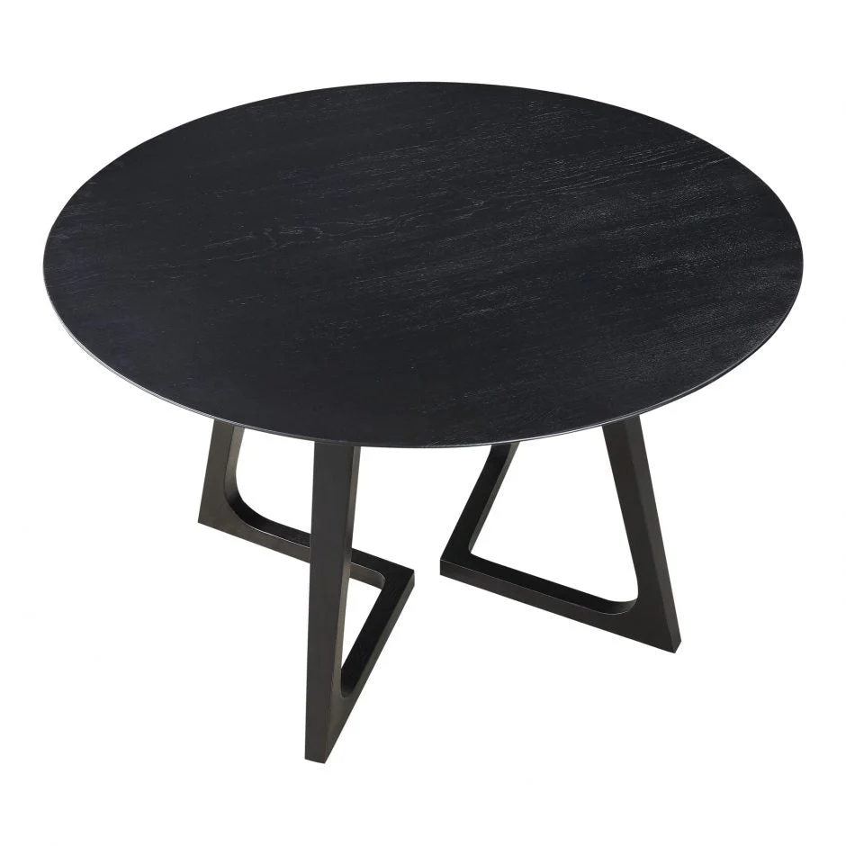 Godenza Dining Table Round - Black Ash - Image 3