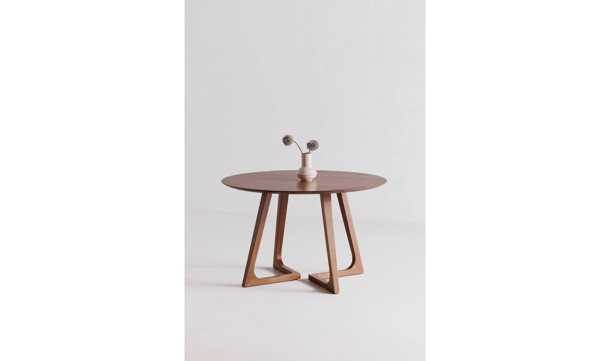 Godenza Round Dining Table Walnut - Image 3