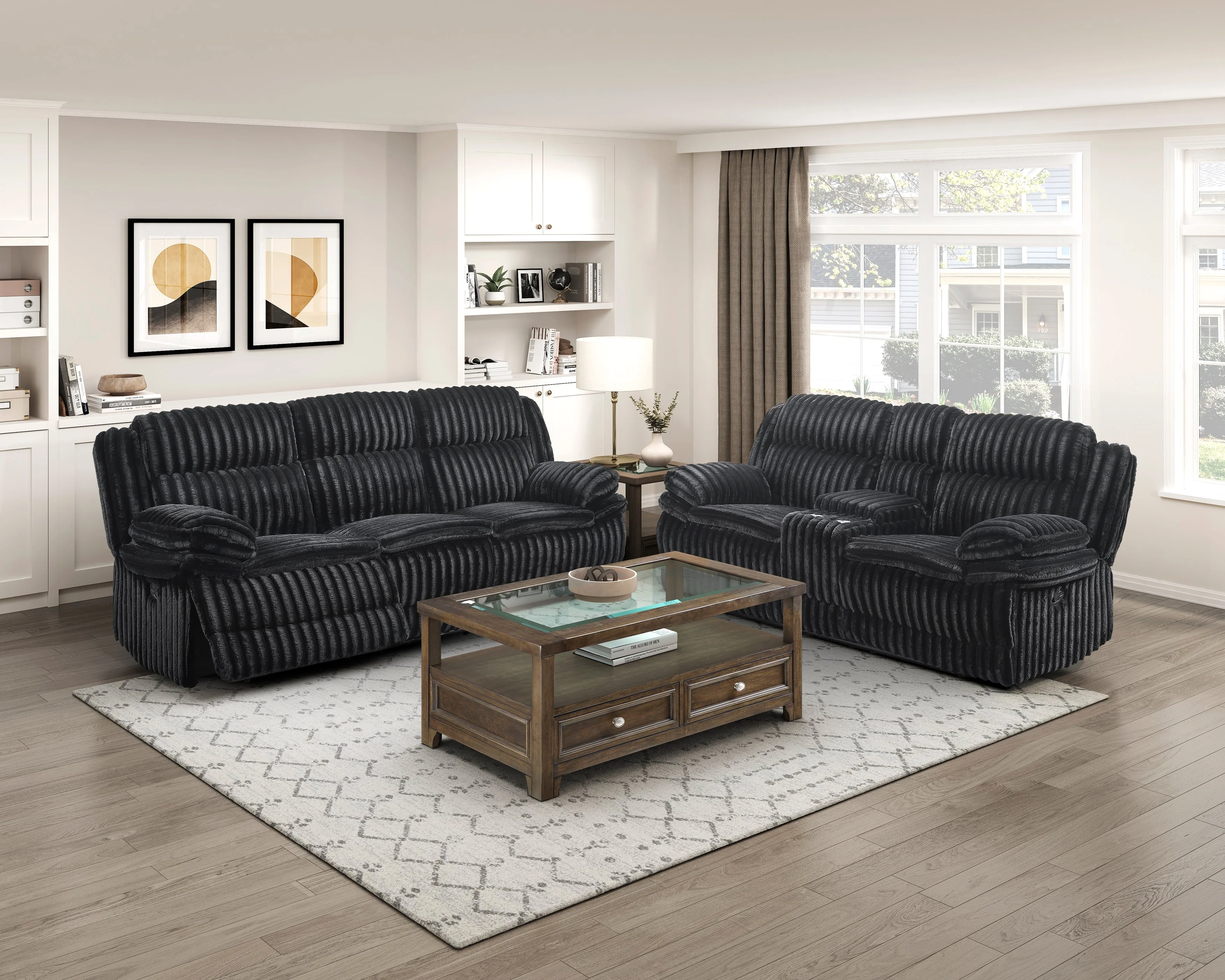 Goodland Black Double Reclining Living Room Set - Image 2