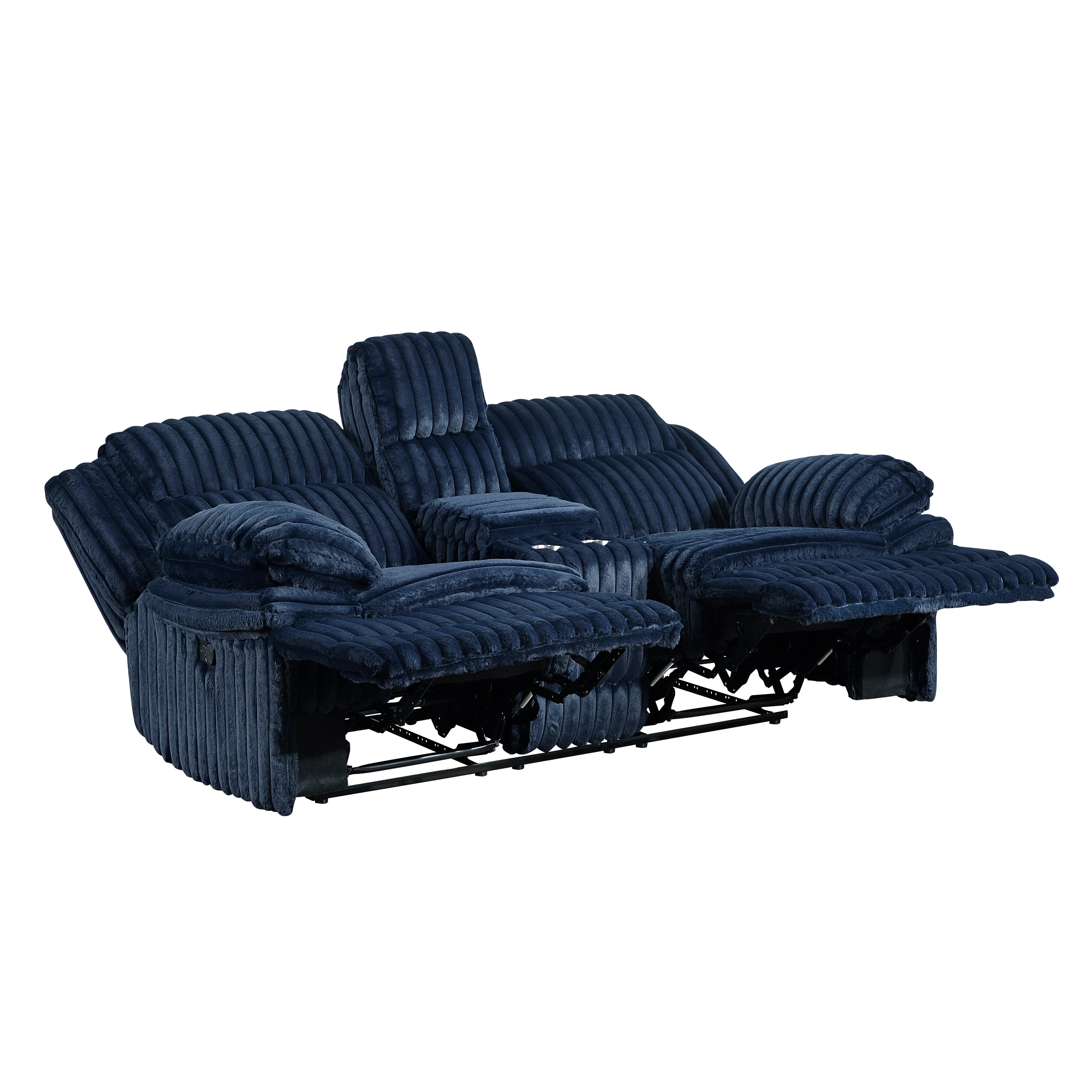 Goodland Blue Double Reclining Living Room Set - Image 9