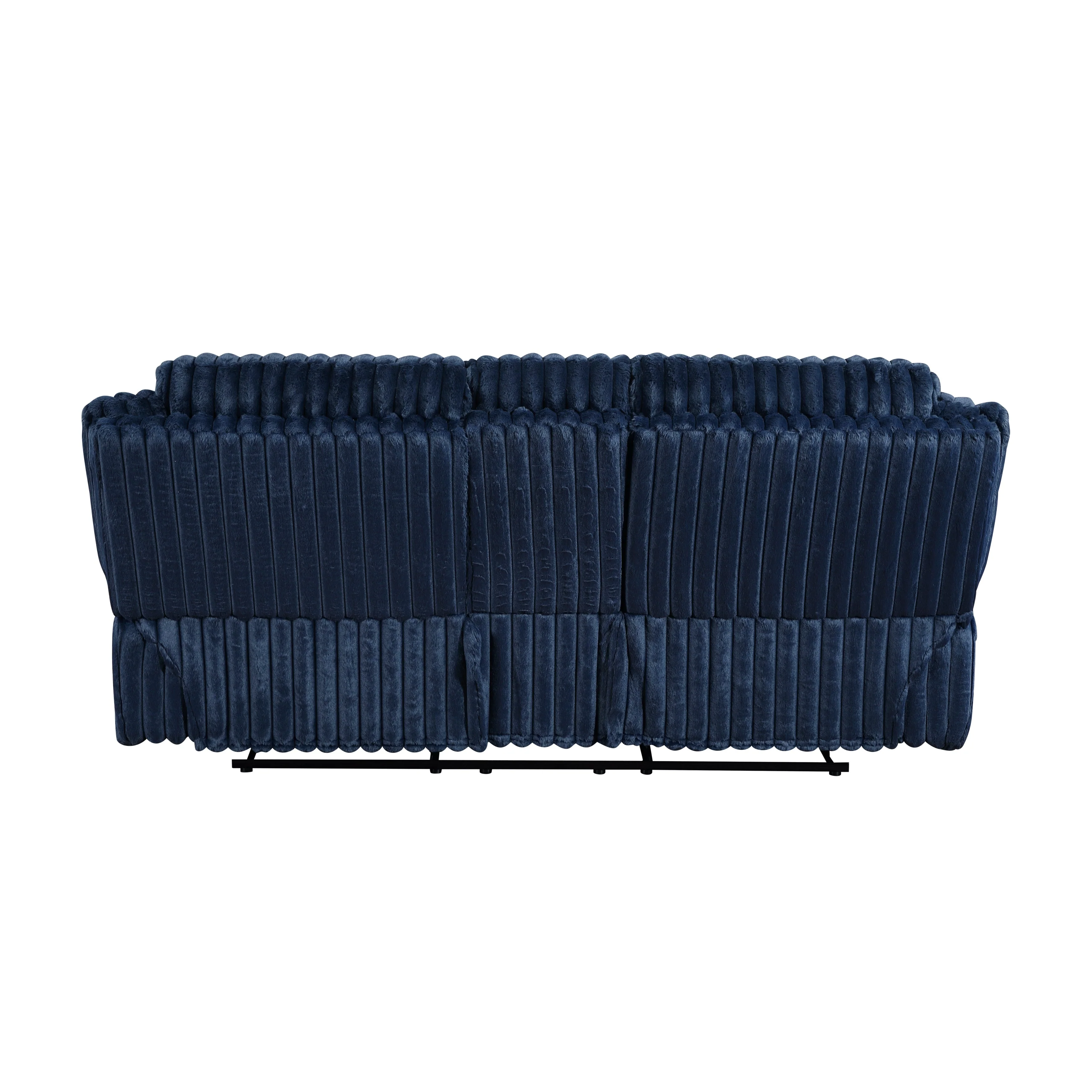 Goodland Blue Double Reclining Loveseat with Center Console - Image 3