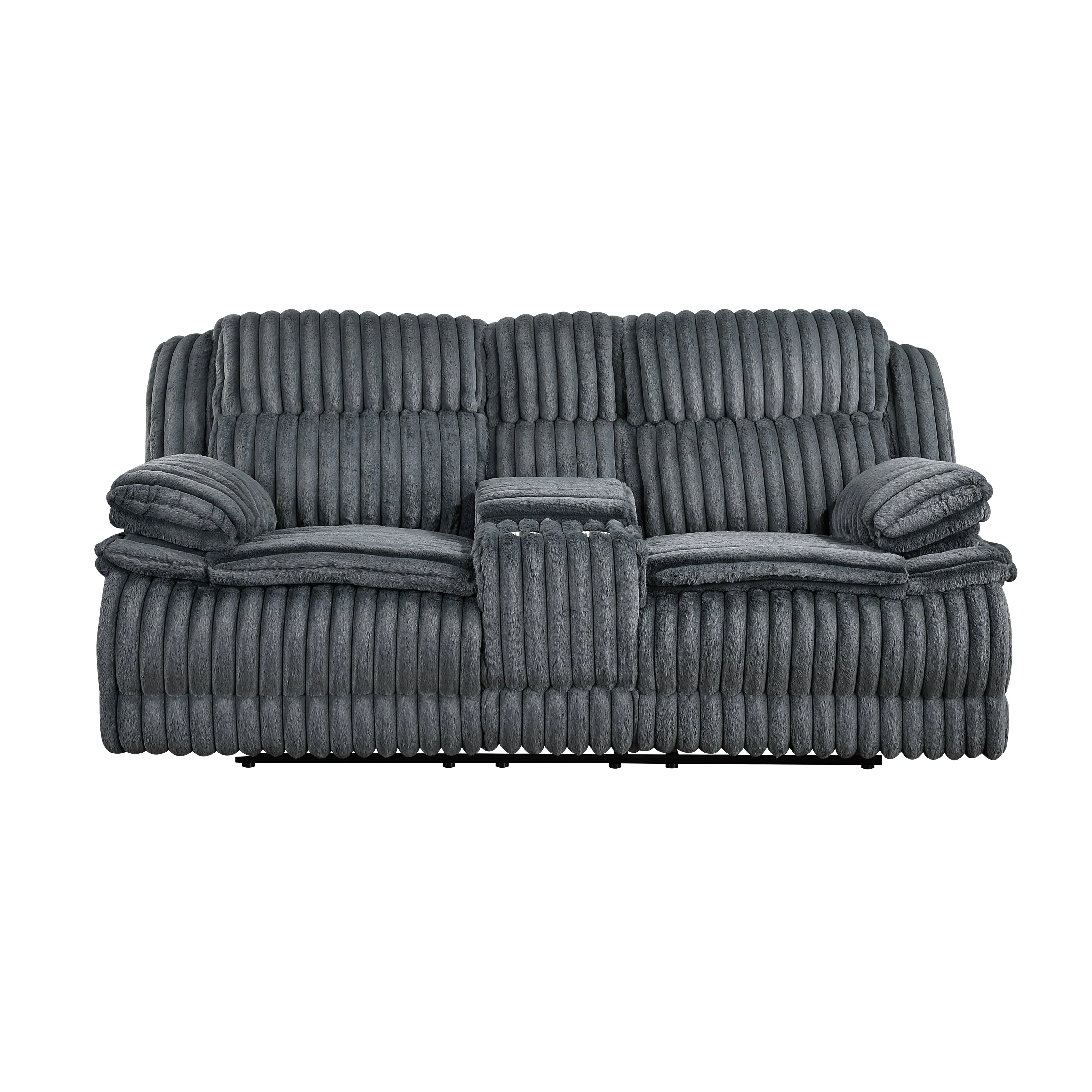 Goodland Dark Gray Double Reclining Living Room Set - Image 7