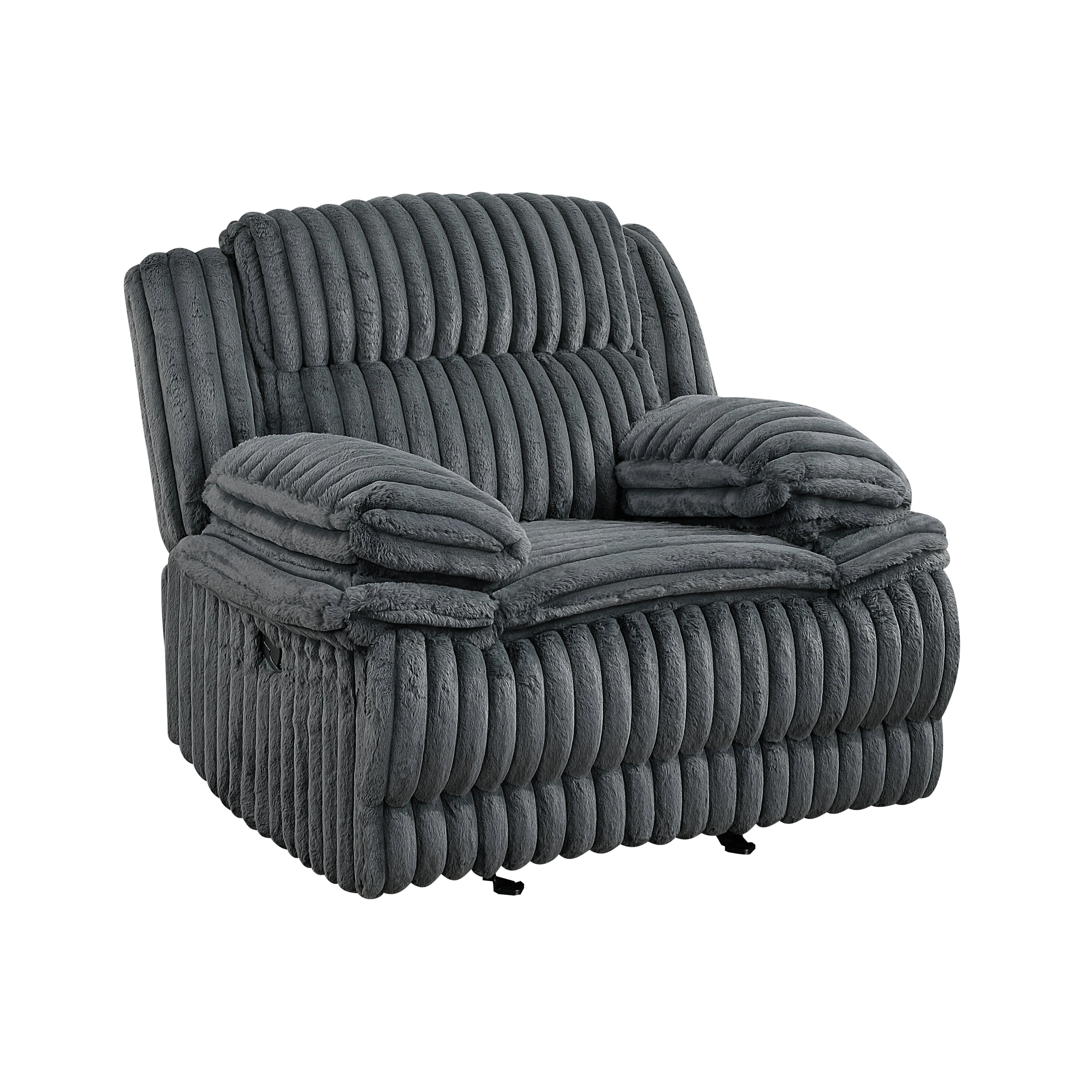 Goodland Dark Gray Glider Reclining Chair