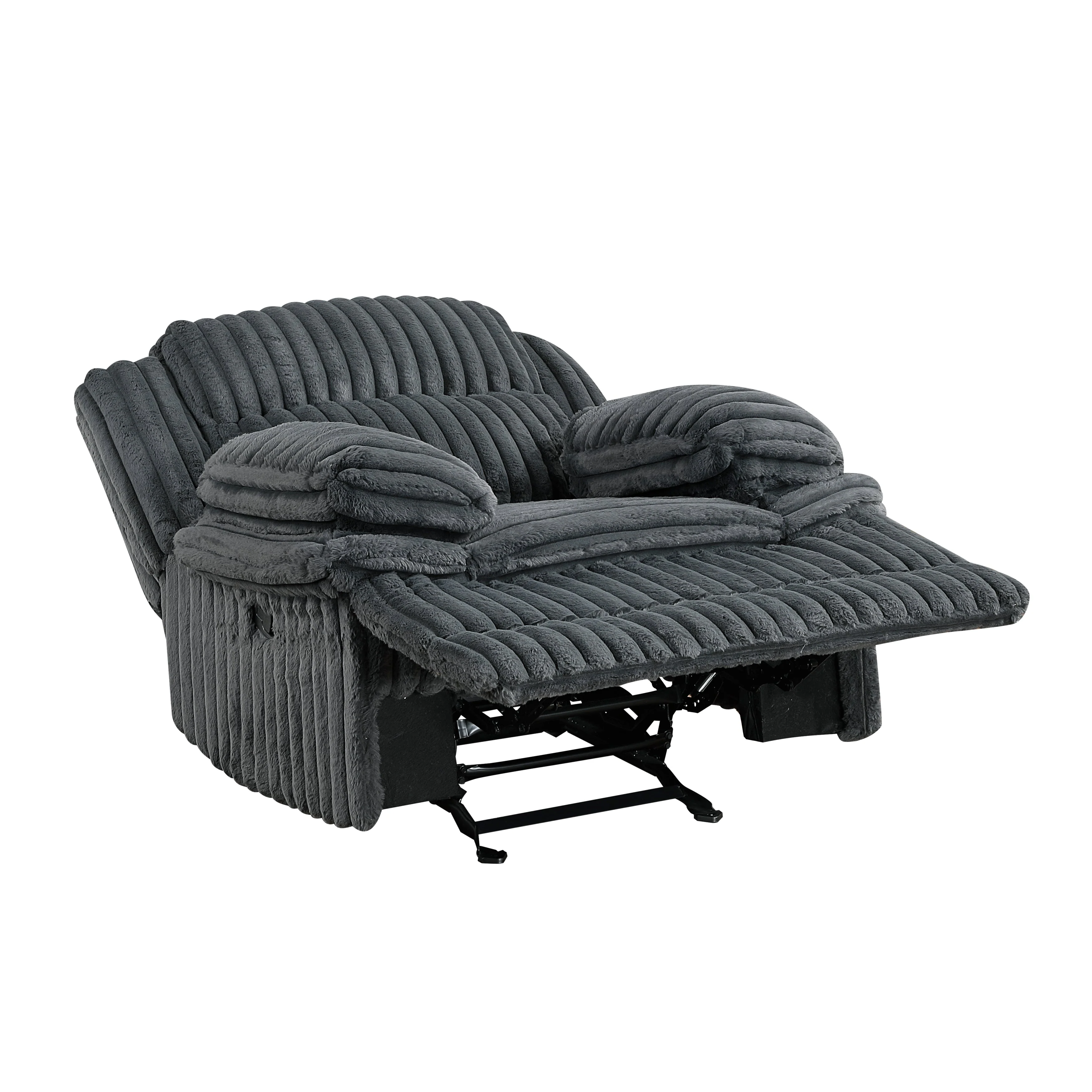 Goodland Dark Gray Glider Reclining Chair - Image 8