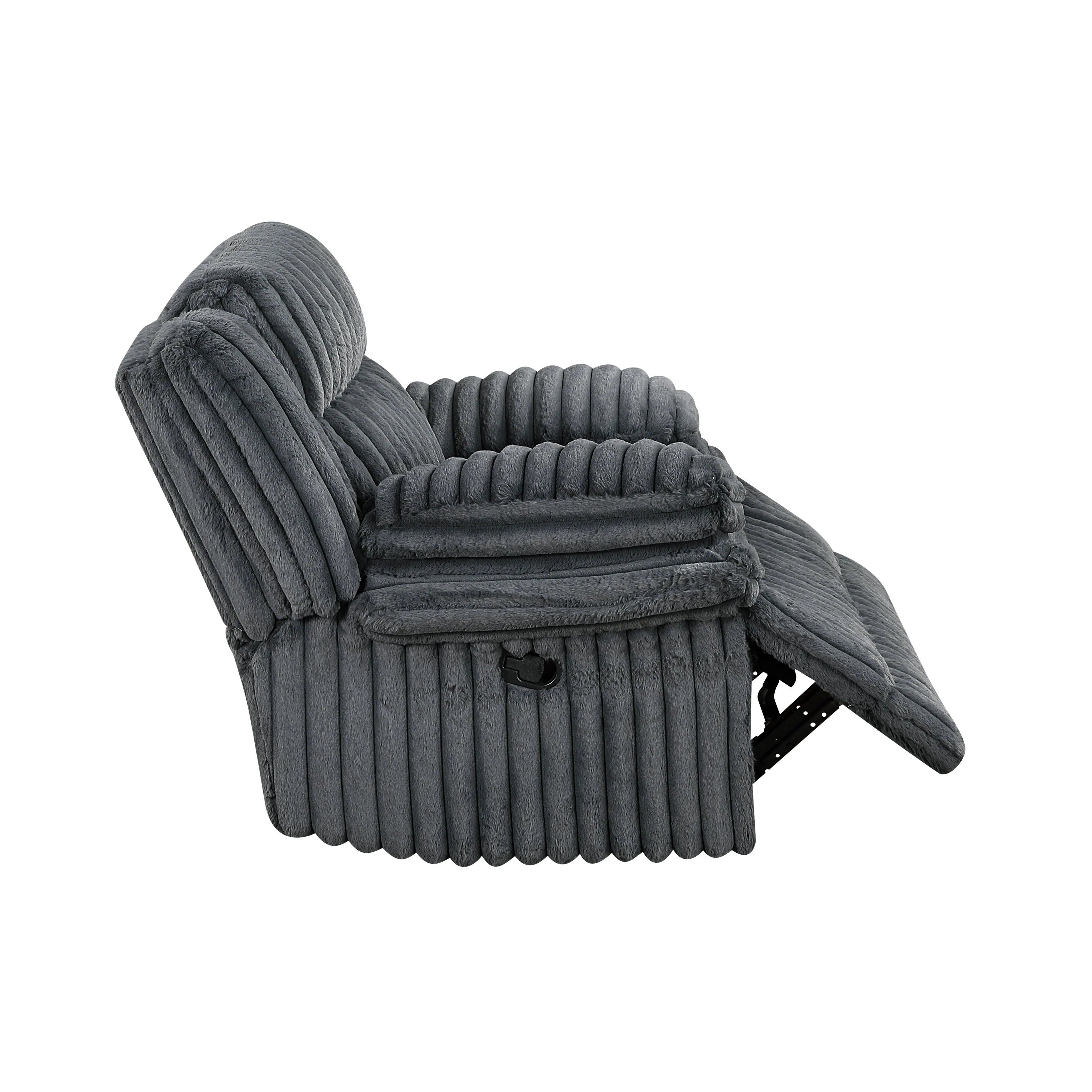 Goodland Dark Gray Glider Reclining Chair - Image 9
