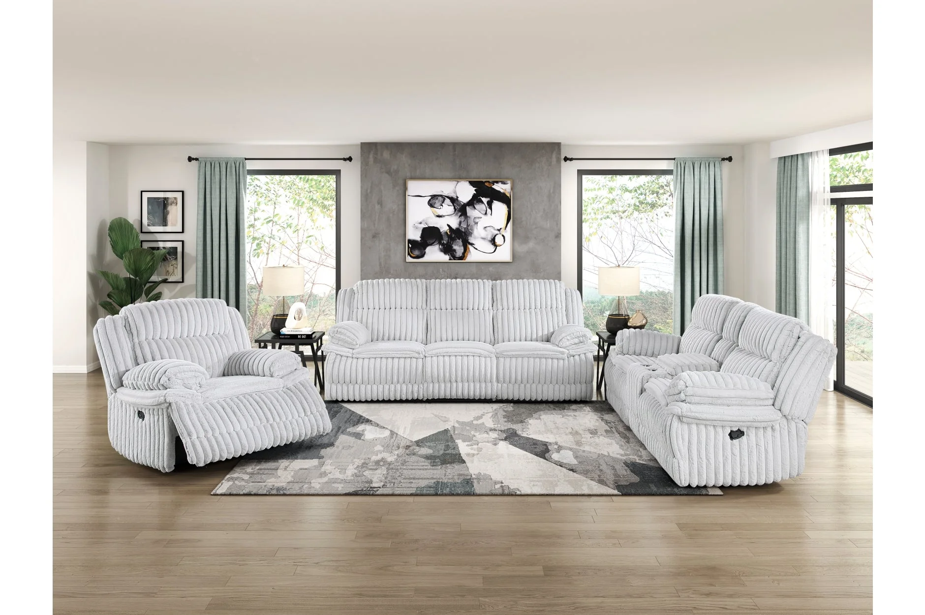 Goodland Gray Double Reclining Living Room Set