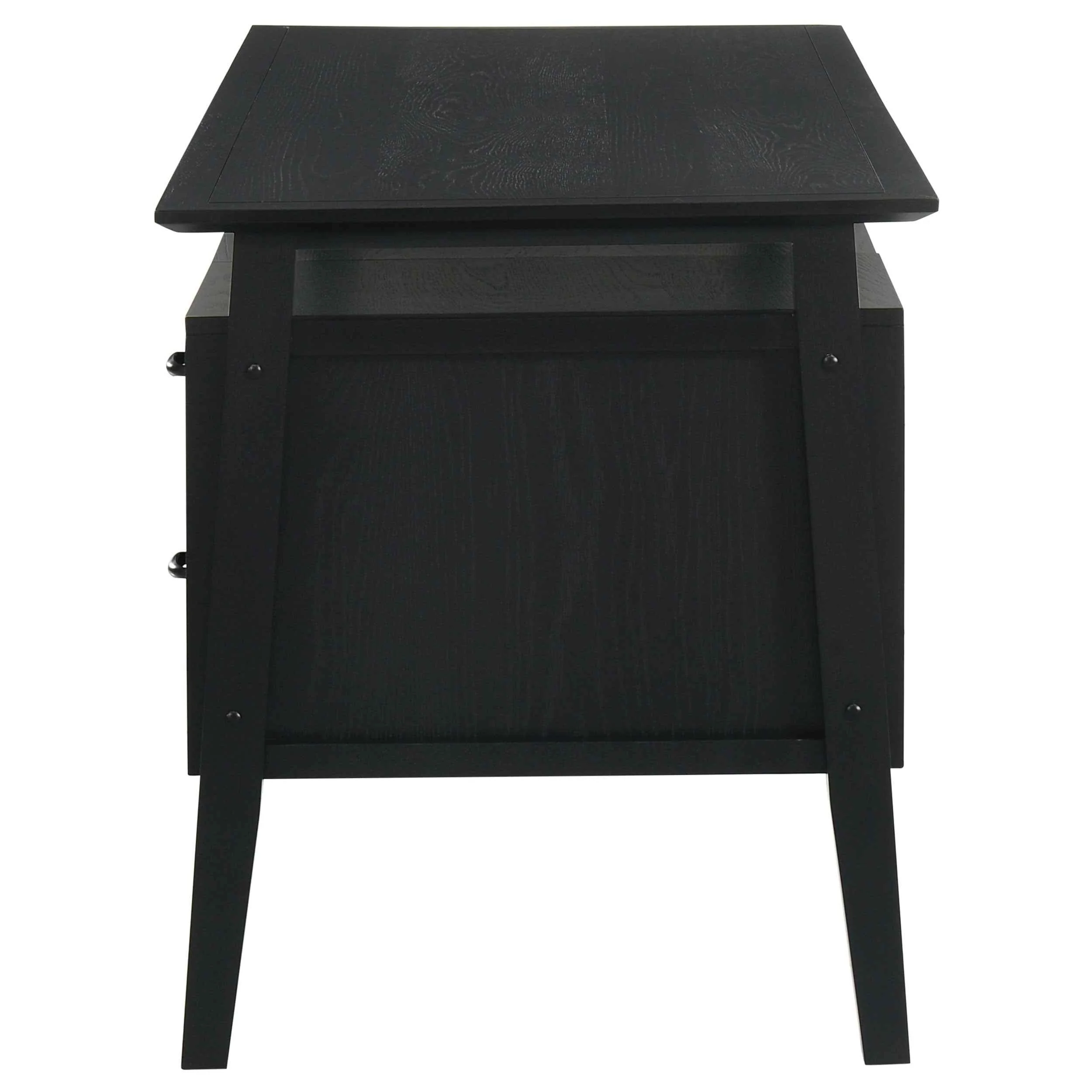 Goodson Black 64-inch 4-Drawer Double Pedestal Computer Desk - Image 7