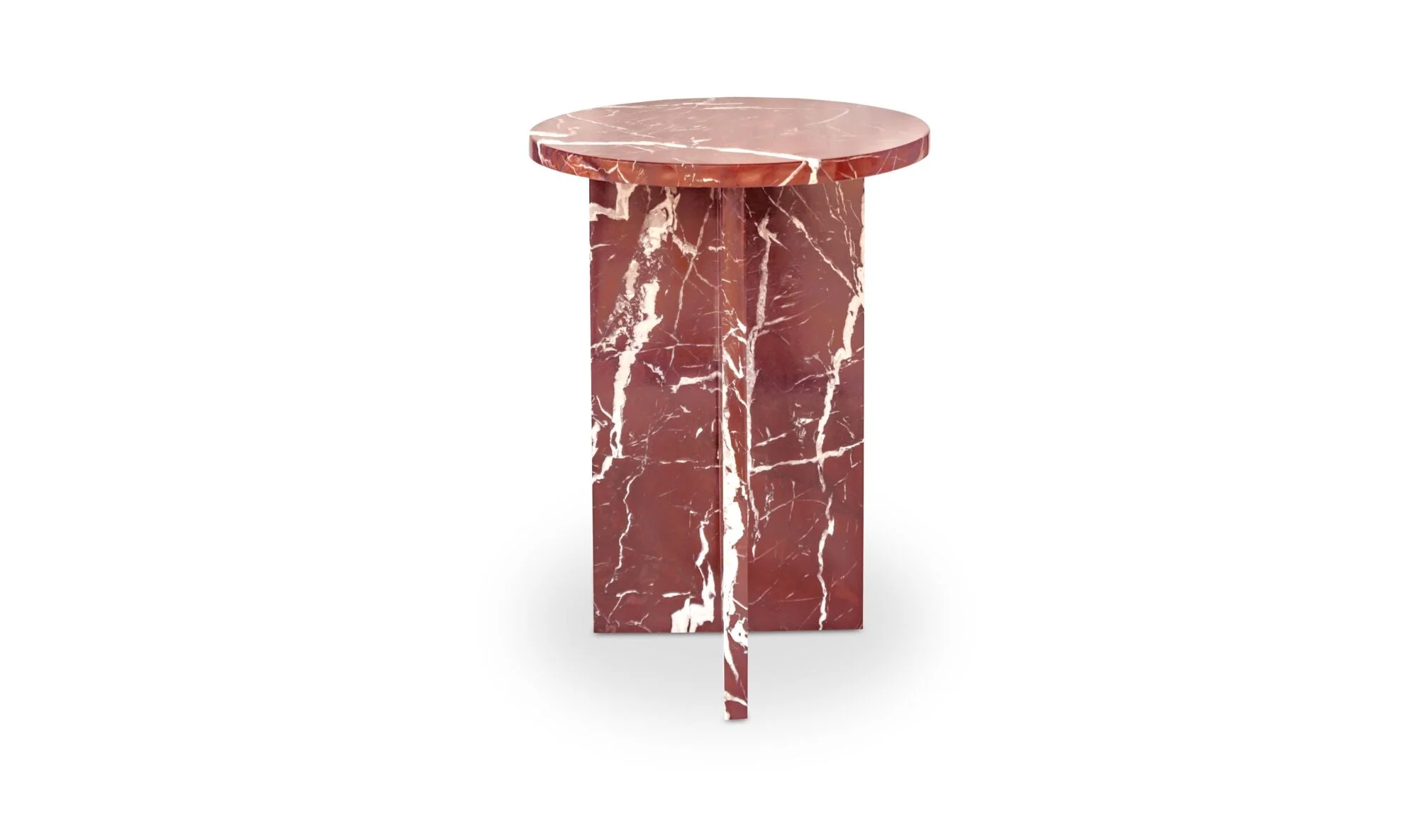 Grace Accent Table Rosso Levante Marble - Image 2