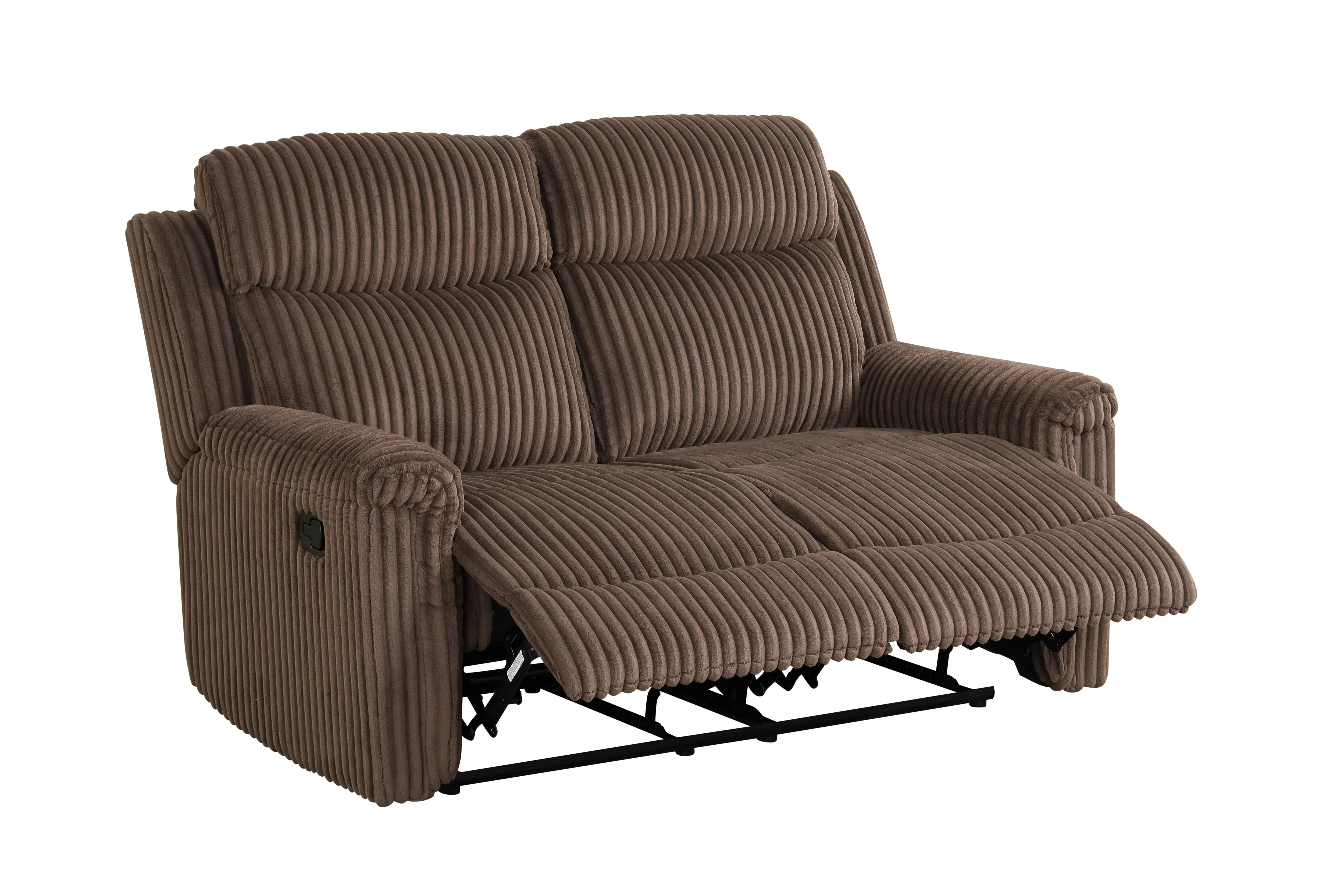 Grace Brown Corduroy 3-Piece Reclining Set - Image 5