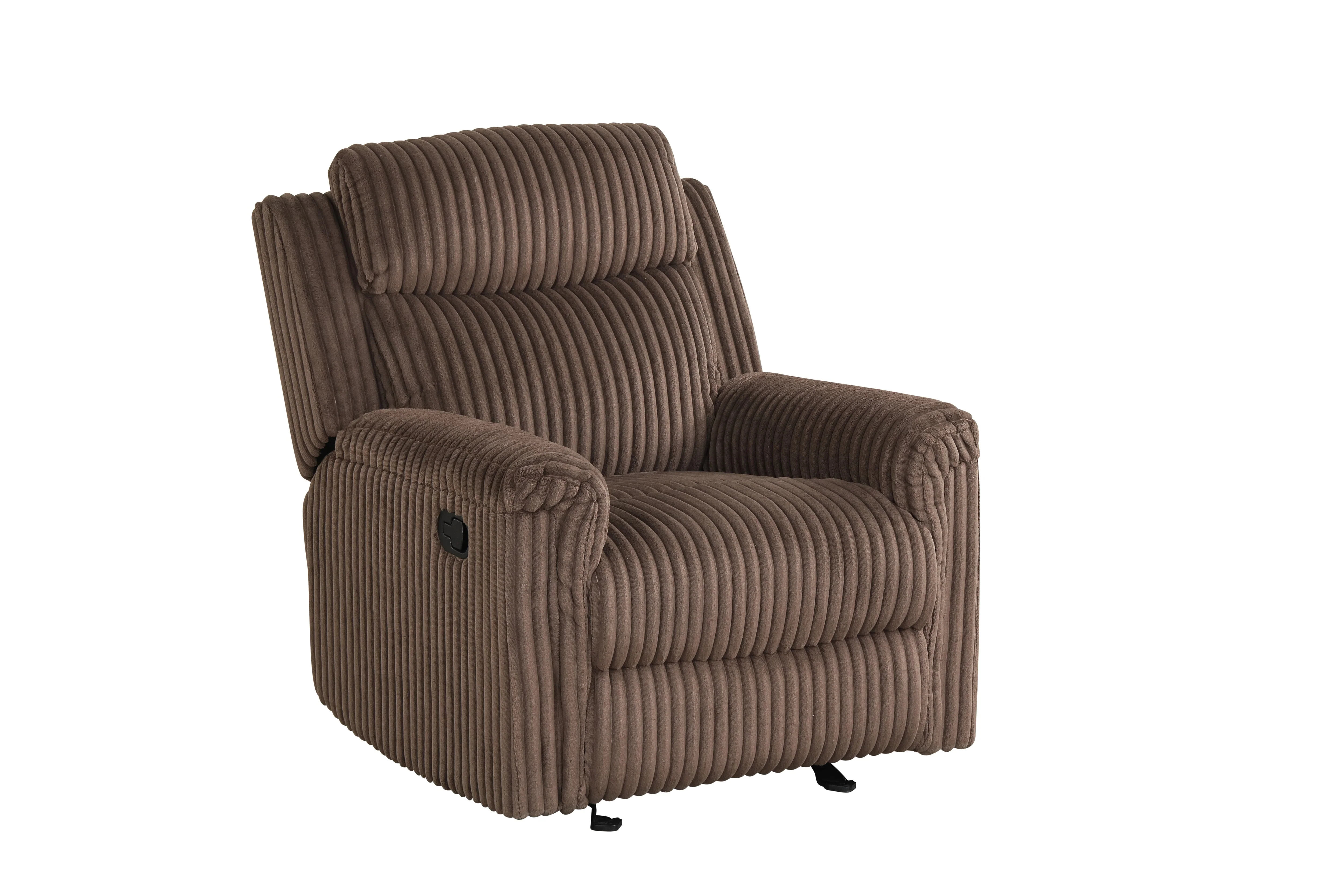 Grace Brown Corduroy 3-Piece Reclining Set - Image 7