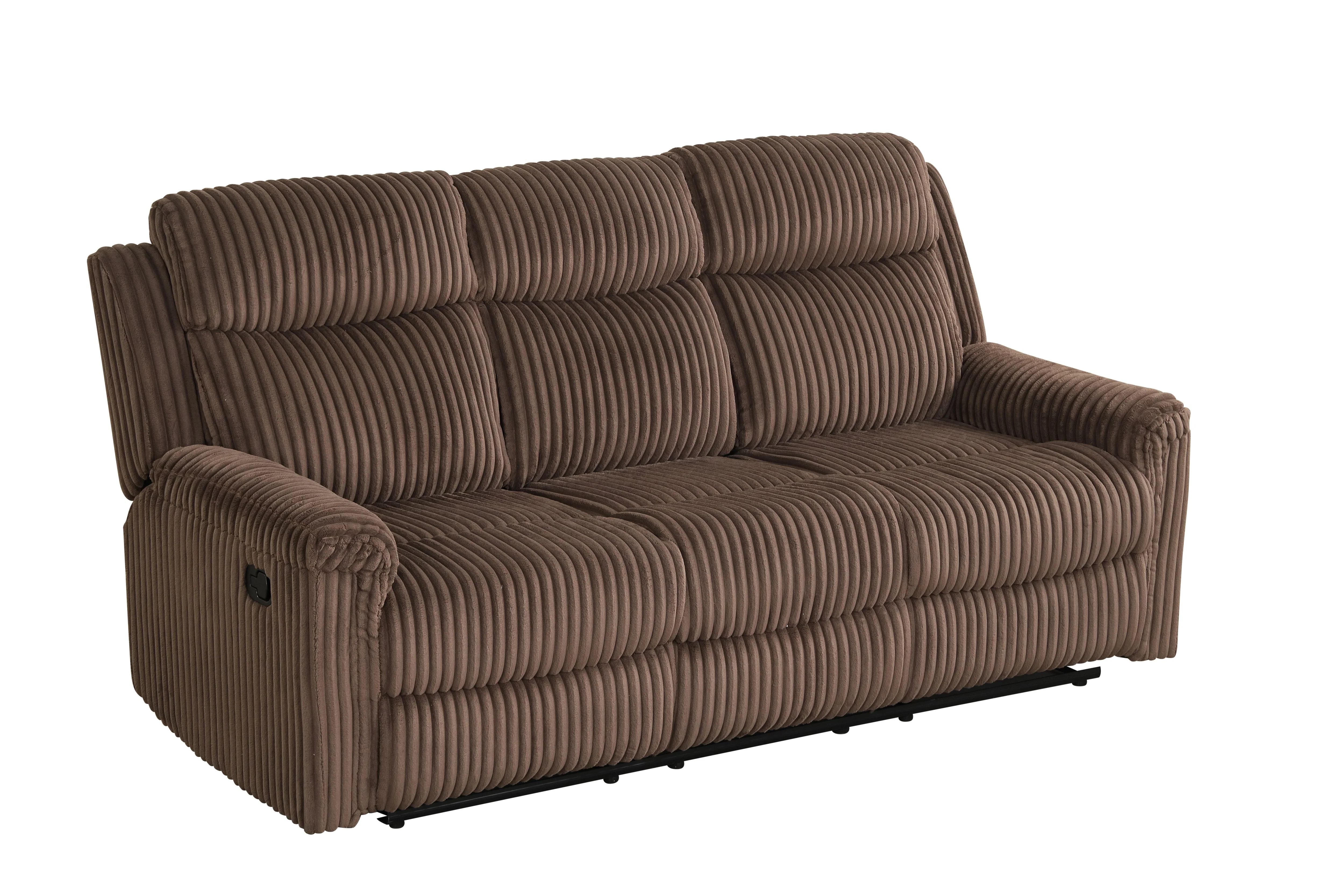 Grace Brown Corduroy 3-Piece Reclining Set - Image 8