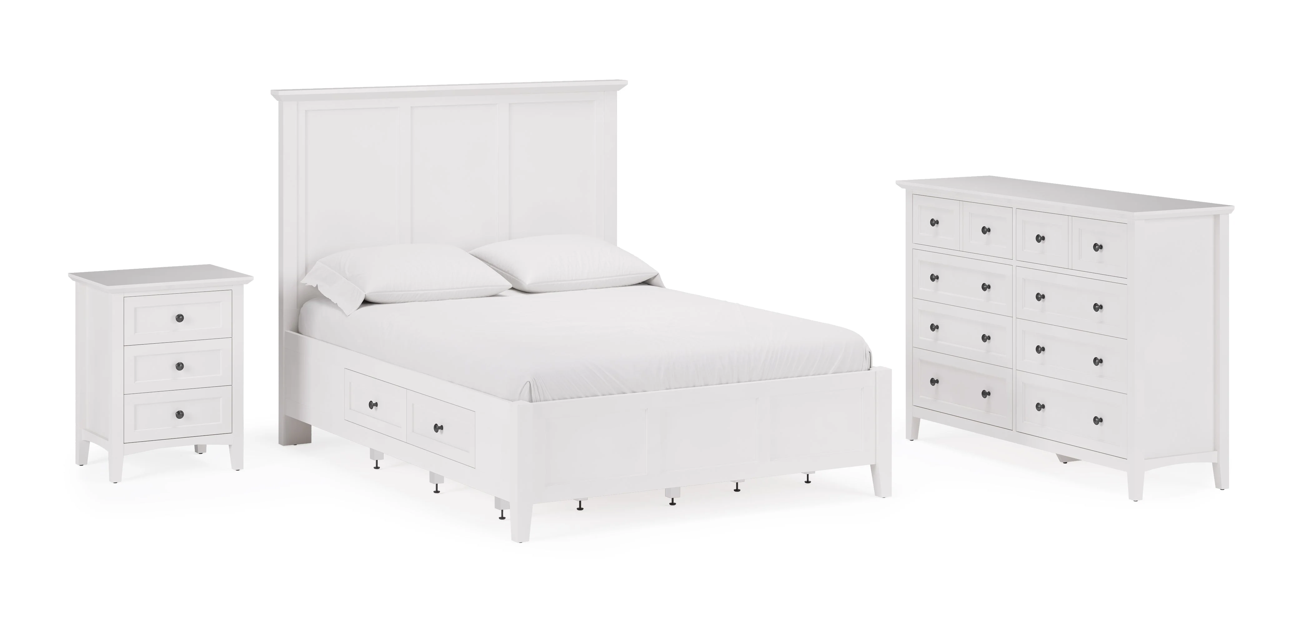 Grace Eight Drawer Dresser in Snowfall White - Image 11
