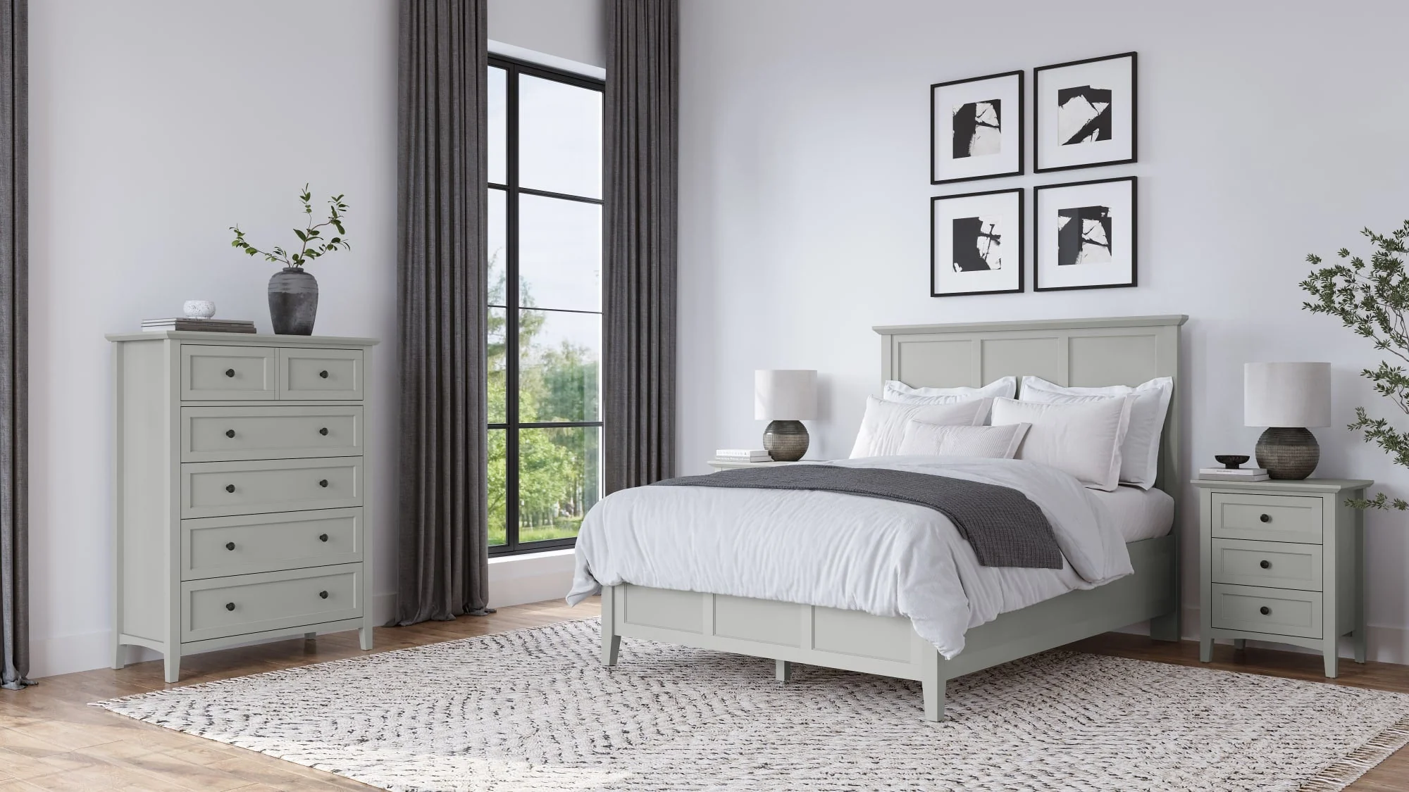 Grace Elephant Grey Twin Panel Bed - Image 11