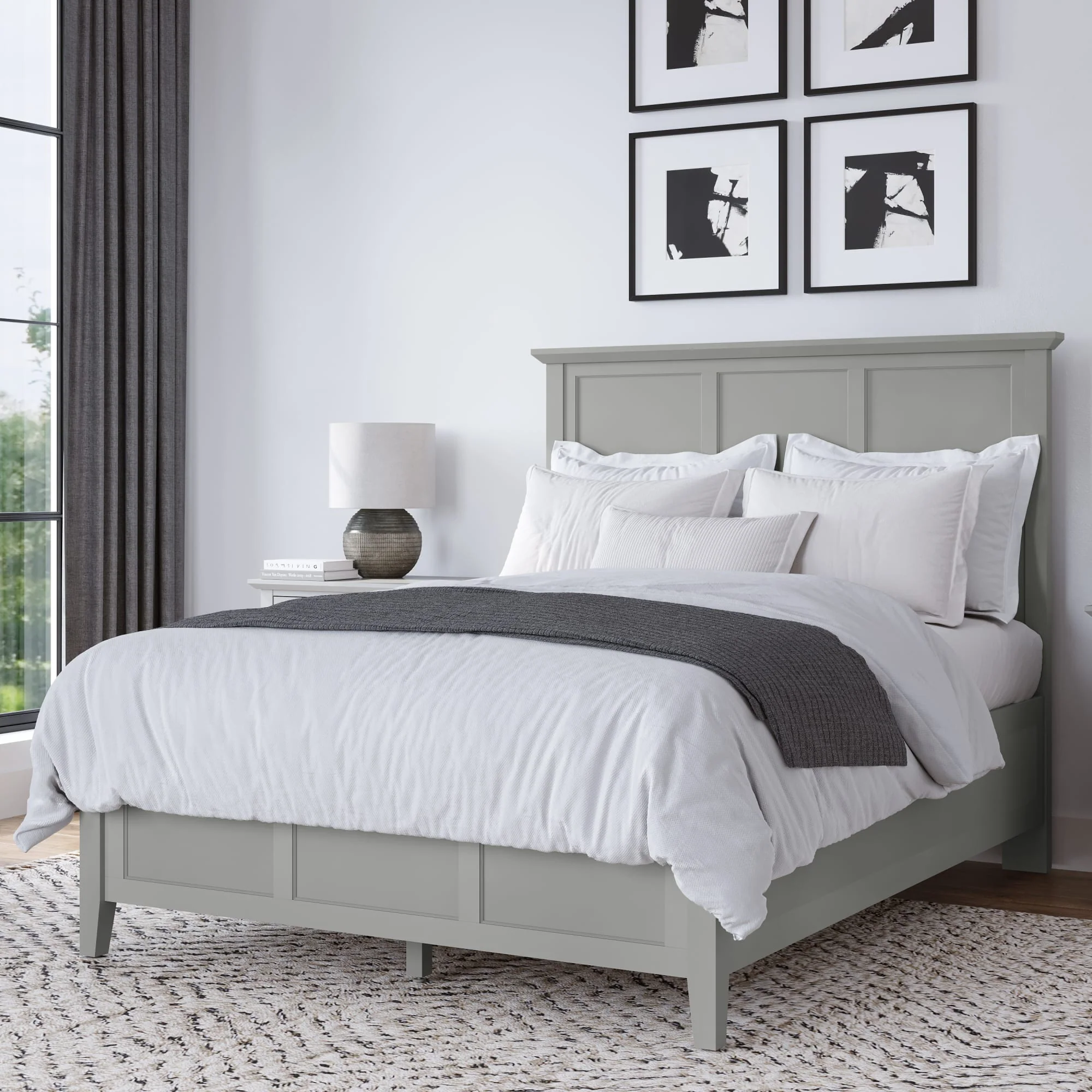 Grace Elephant Grey Twin Panel Bed - Image 2