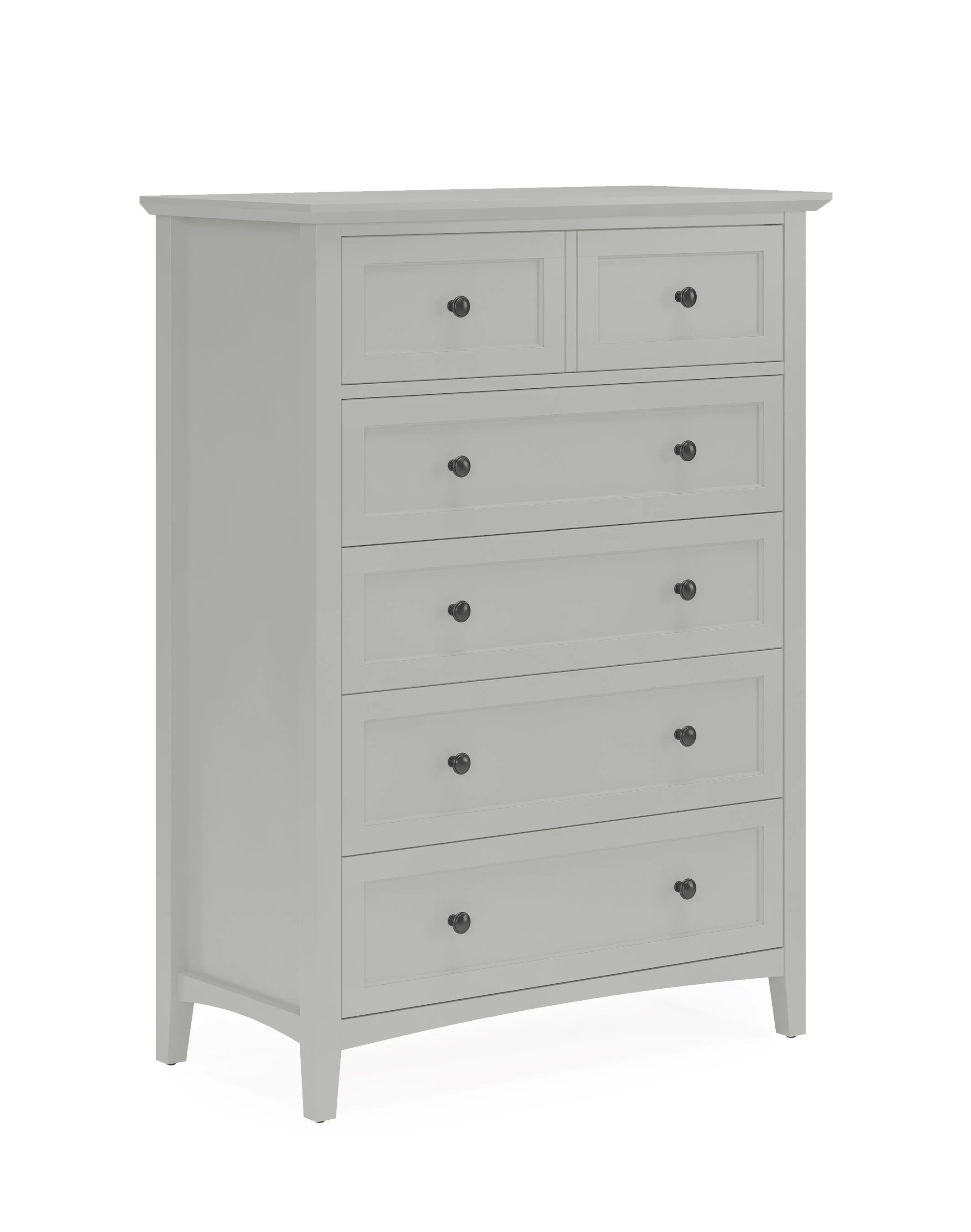 Grace Five Drawer Chest in Elephant Gray - Image 3