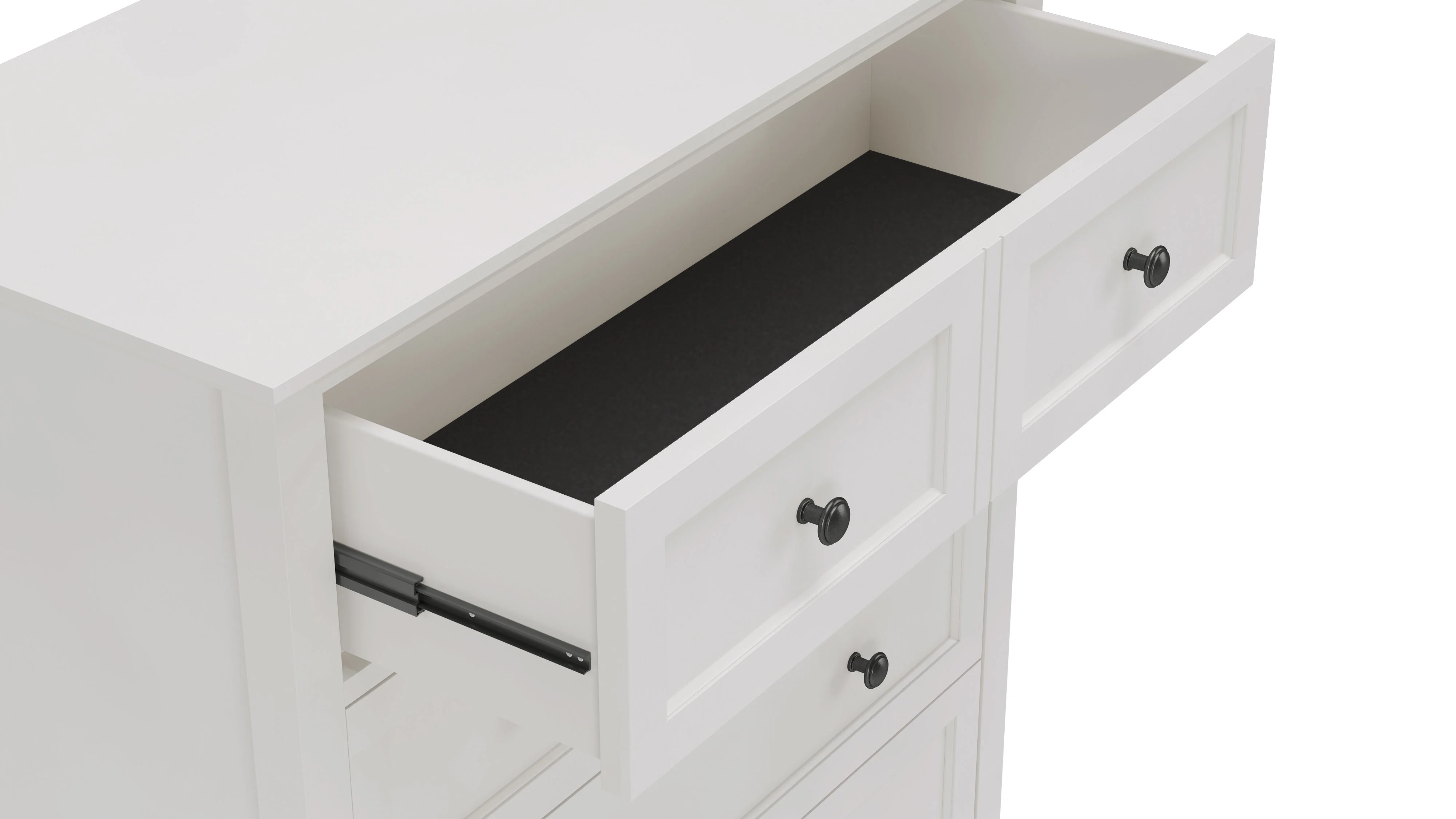 Grace Five Drawer Chest in Snowfall White - Image 2