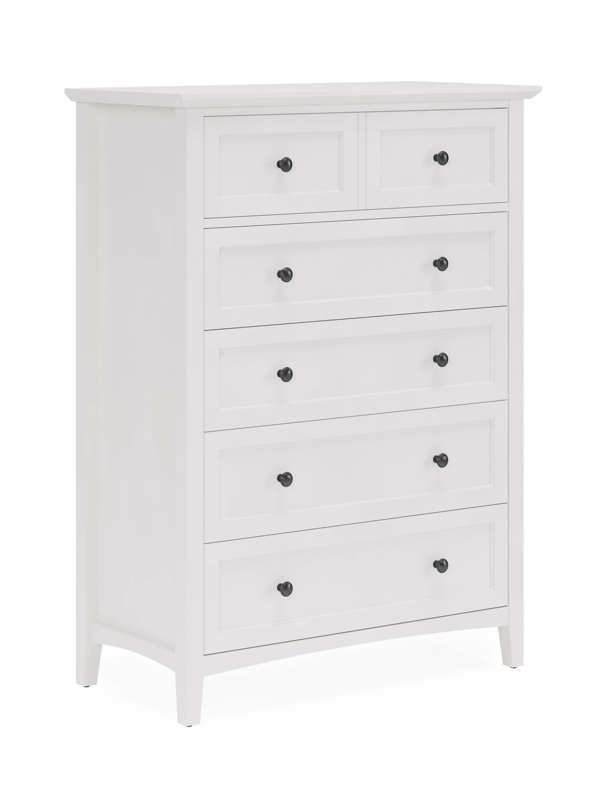 Grace Five Drawer Chest in Snowfall White - Image 3