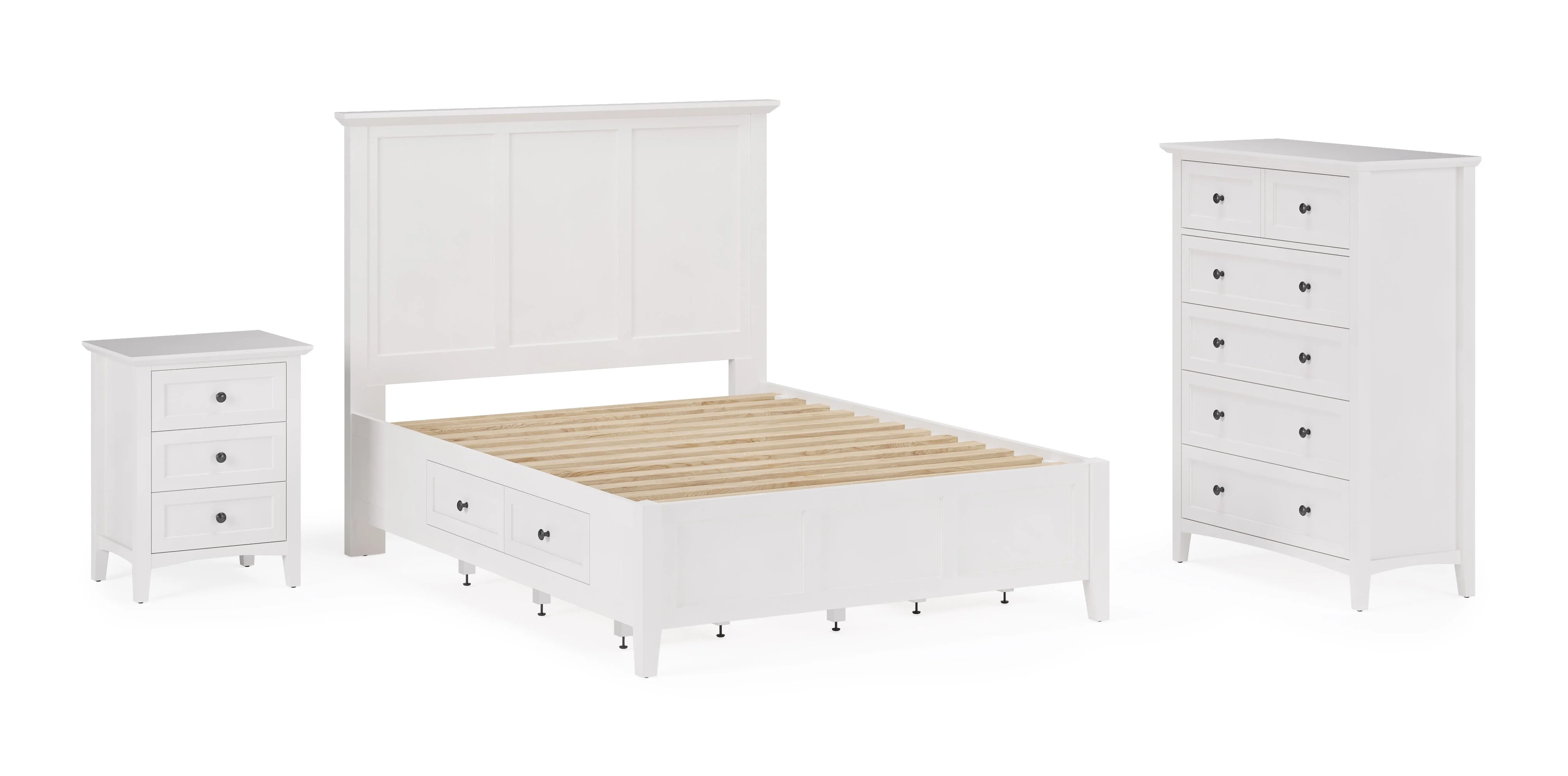 Grace Five Drawer Chest in Snowfall White - Image 8