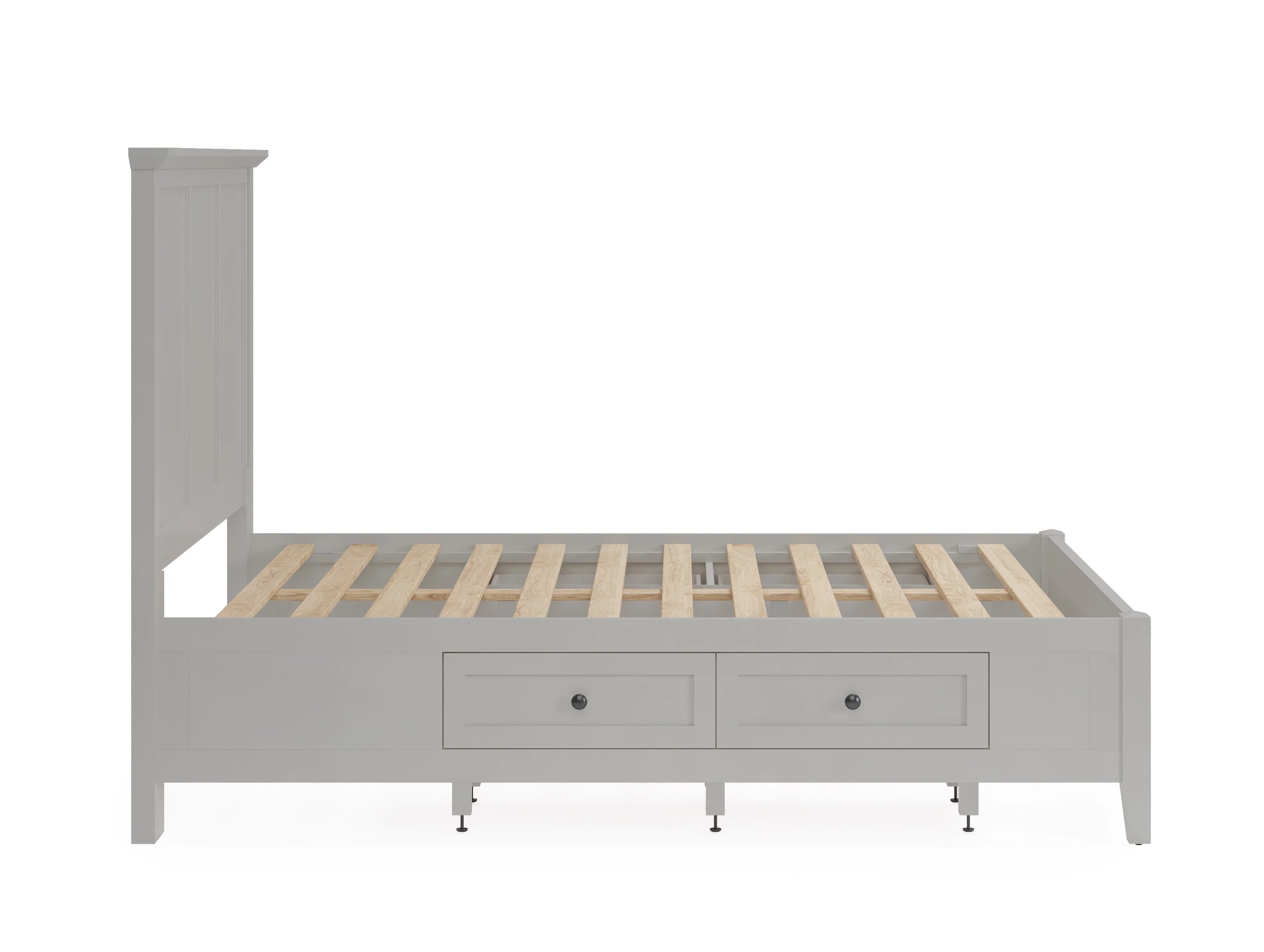 Grace Four Drawer California King Platform Storage Bed in Elephant Gray - Image 8